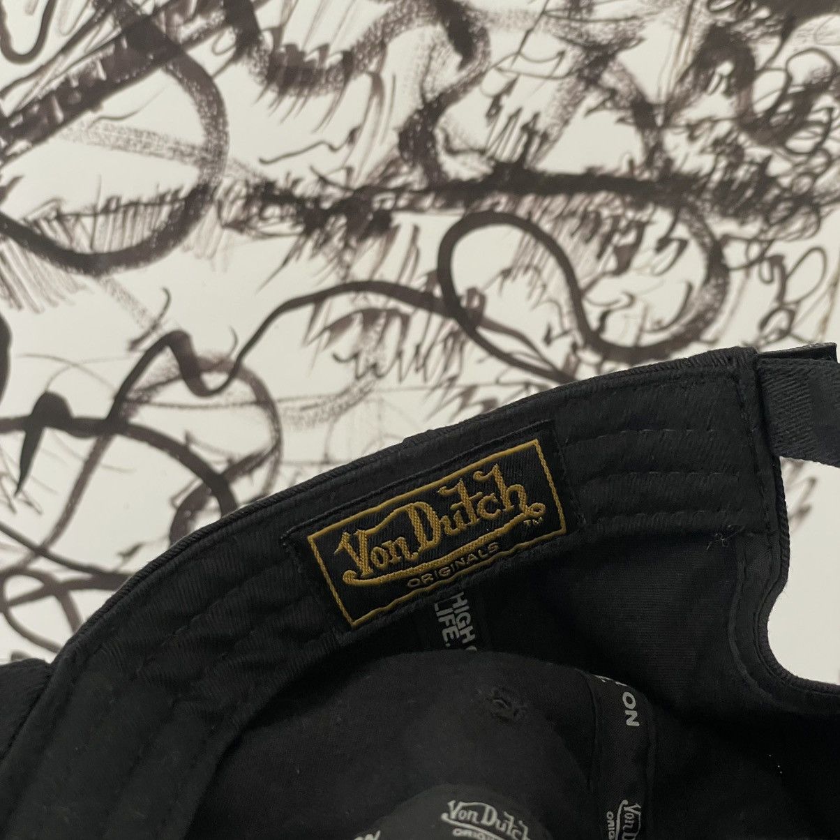 Von Dutch Vintage Von Dutch patch logo Black cap y2k Size ONE SIZE - 6 Thumbnail