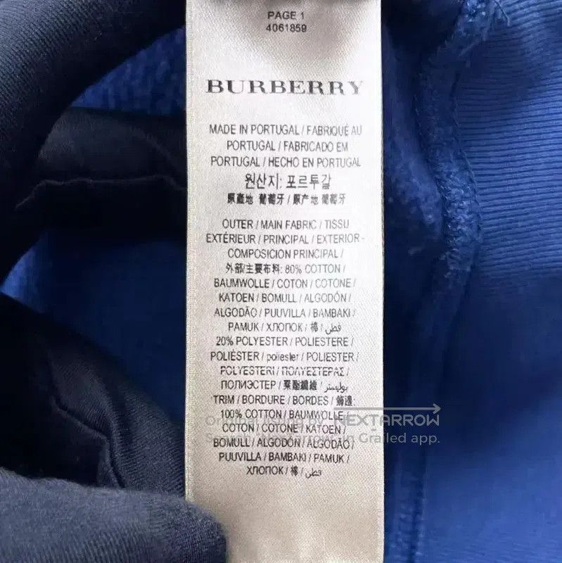Burberry Burberry Blue Cotton Blend Embroidered Sweatshirt. Size XS / US 0-2 / IT 36-38 - 5 Thumbnail