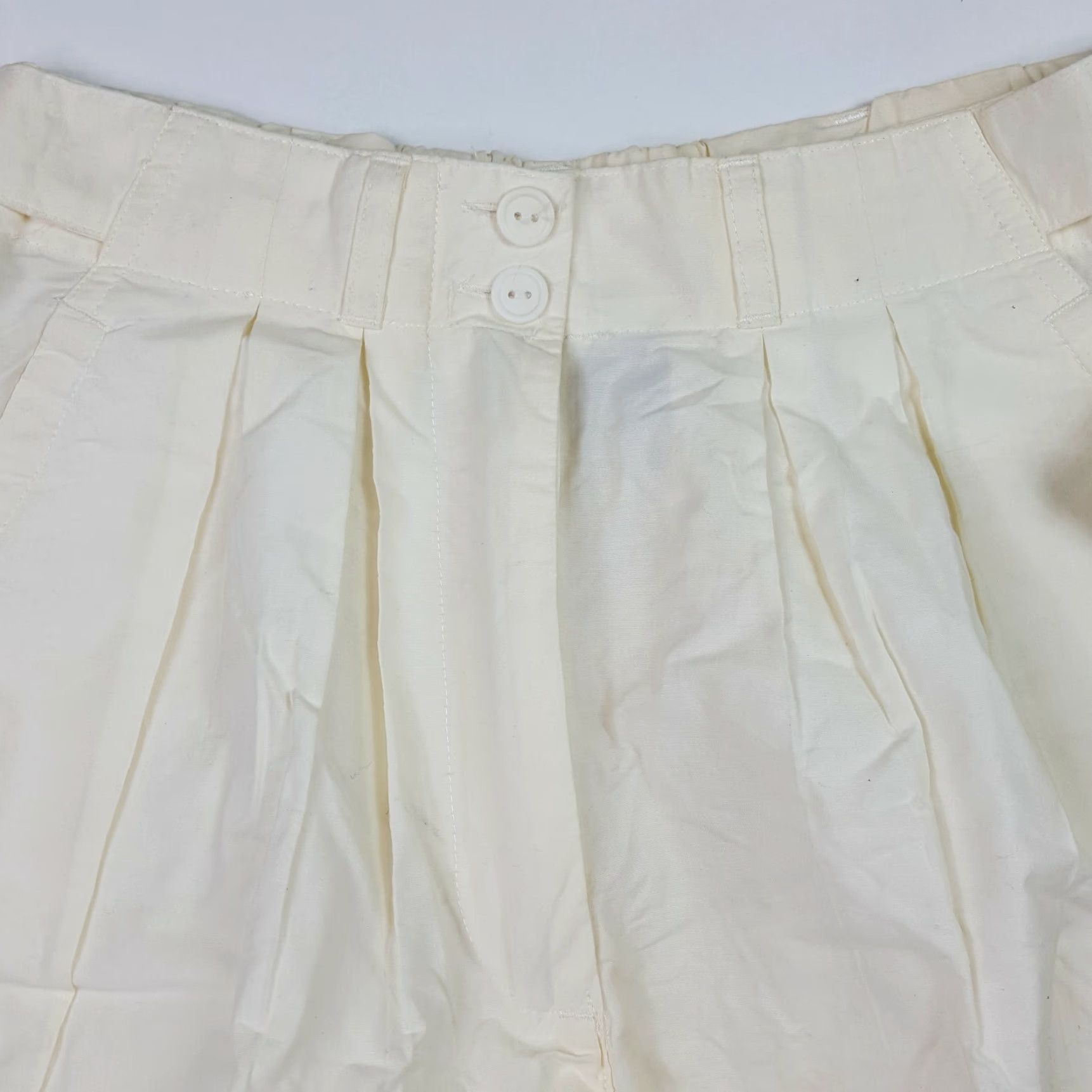 Rockport VTG Rockport Womens Size Small Cream Pleated Golf Chino Retro Outdoor Shorts Size 26" / US 2 / IT 38 - 2 Thumbnail