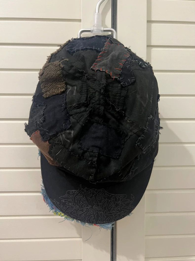 Undercover Undercover SS03 SCAB Patchwork Crust Punk Cap | Grailed