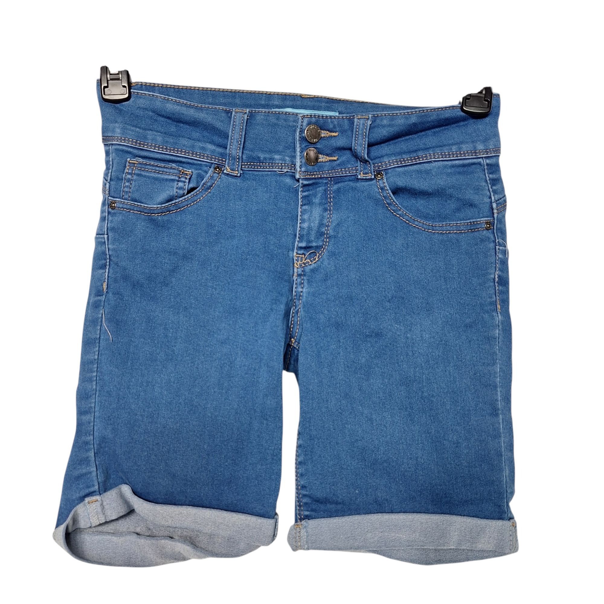 Other Wax Jean Bermuda Denim Shorts High Waisted Push Up Butt I Lo Size 28" / US 6 / IT 42 - 2 Thumbnail