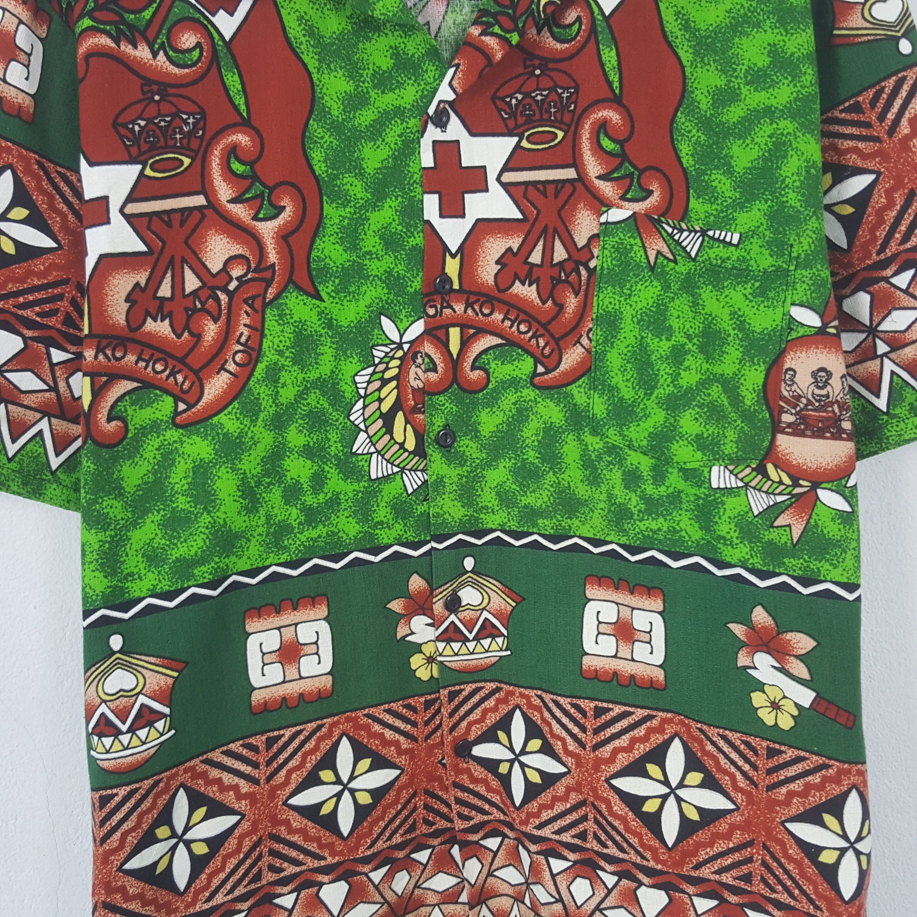Designer Vintage Tonga Tiki Hawaiian Australia Button Up Shirt Size US L / EU 52-54 / 3 - 2 Thumbnail