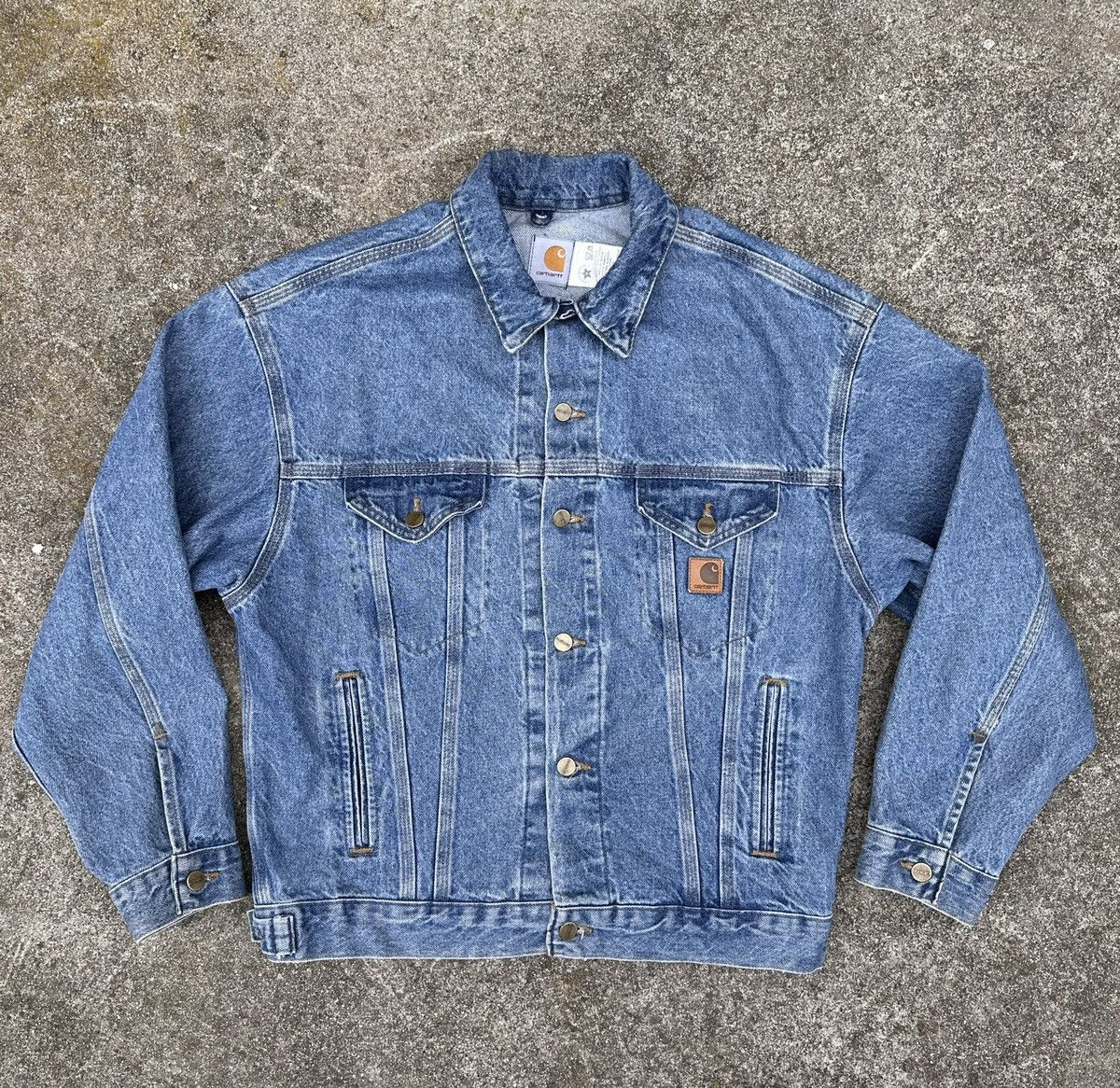 【国内正規総代理店アイテム】 Carhartt × Vintage × Workers 1988 Denim Carhartt Trucker ジャケット・アウター