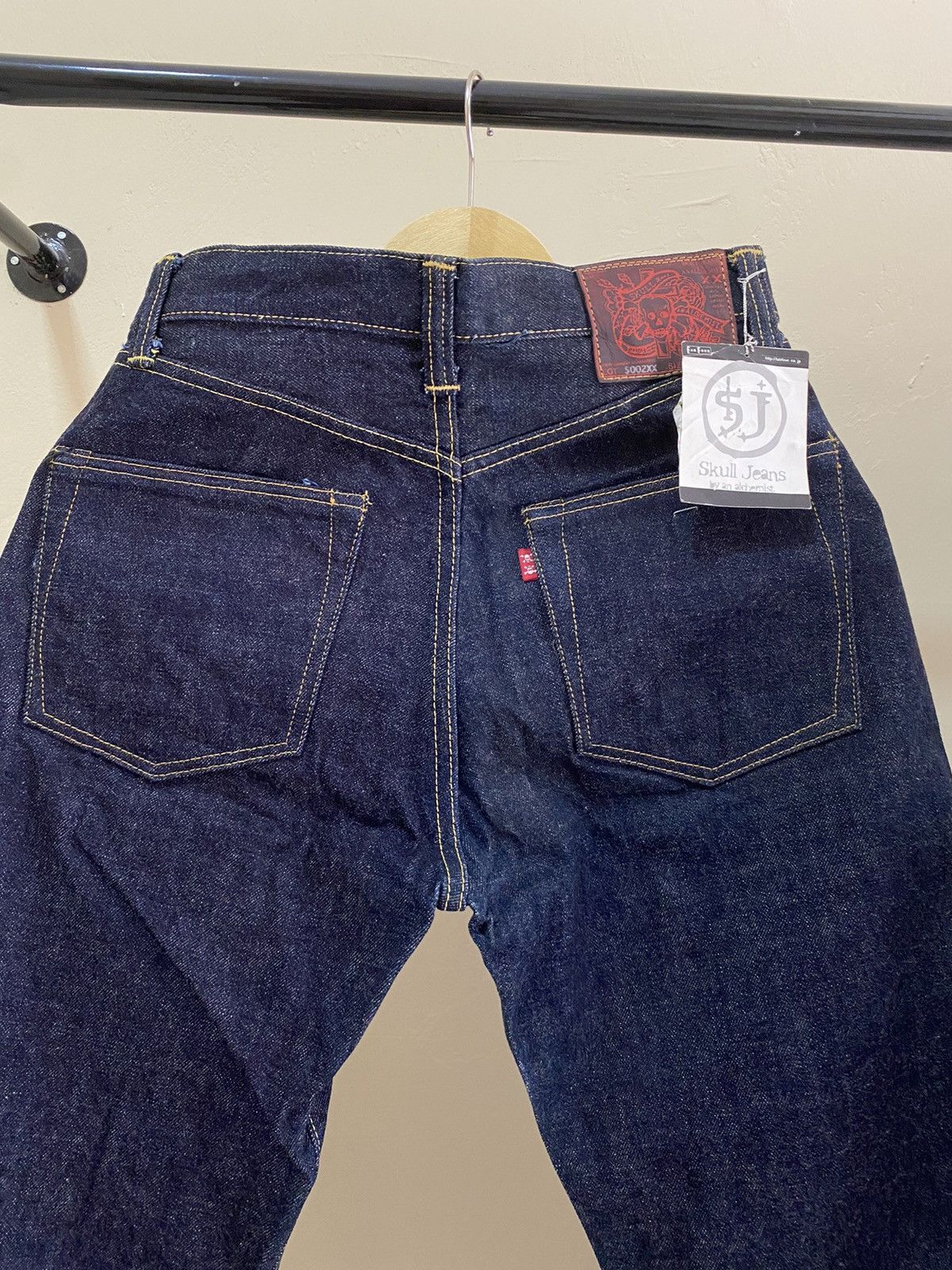 Japanese Brand Brand New Old Stock Skull Jeans by Alchemist Denim Size 28 Size US 28 / EU 44 - 2 Thumbnail