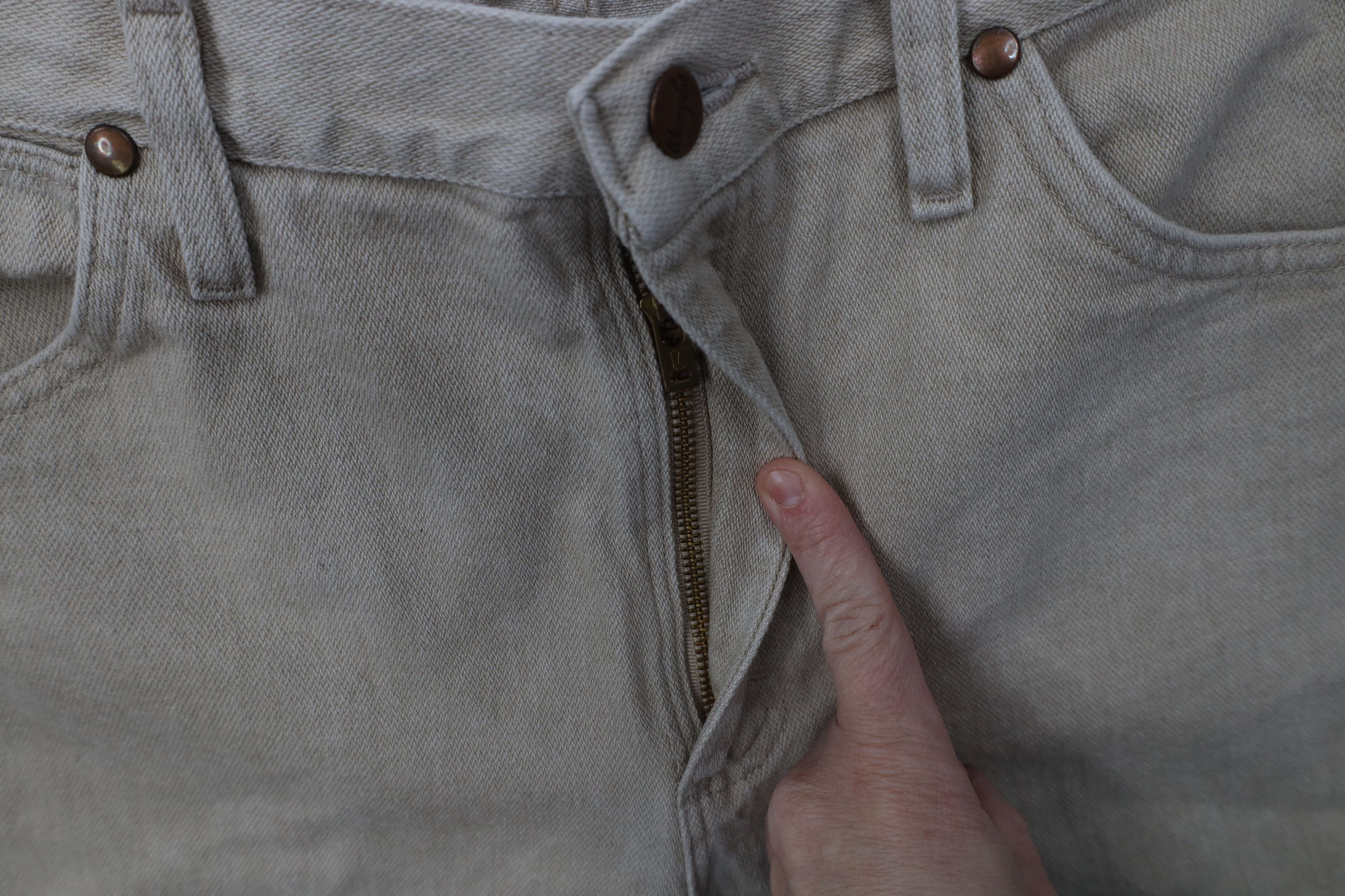Wrangler Vintage 90s Wrangler Straight Leg Denim Jeans Beige Cotton Size US 32 / EU 48 - 6 Thumbnail