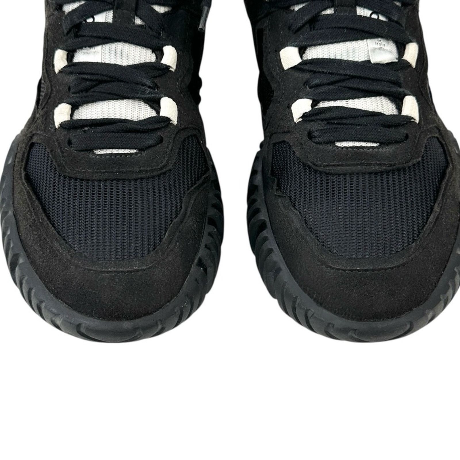 Acne Studios Berun Black White Yellow Mesh & Suede Lace Up Sneakers Size US 8 / EU 41 - 5 Thumbnail
