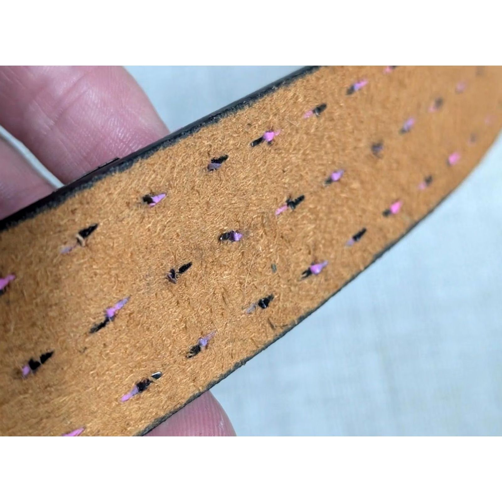Hot Topic VINTAGE pink NIKEL? belt no Size 36 - 3 Thumbnail