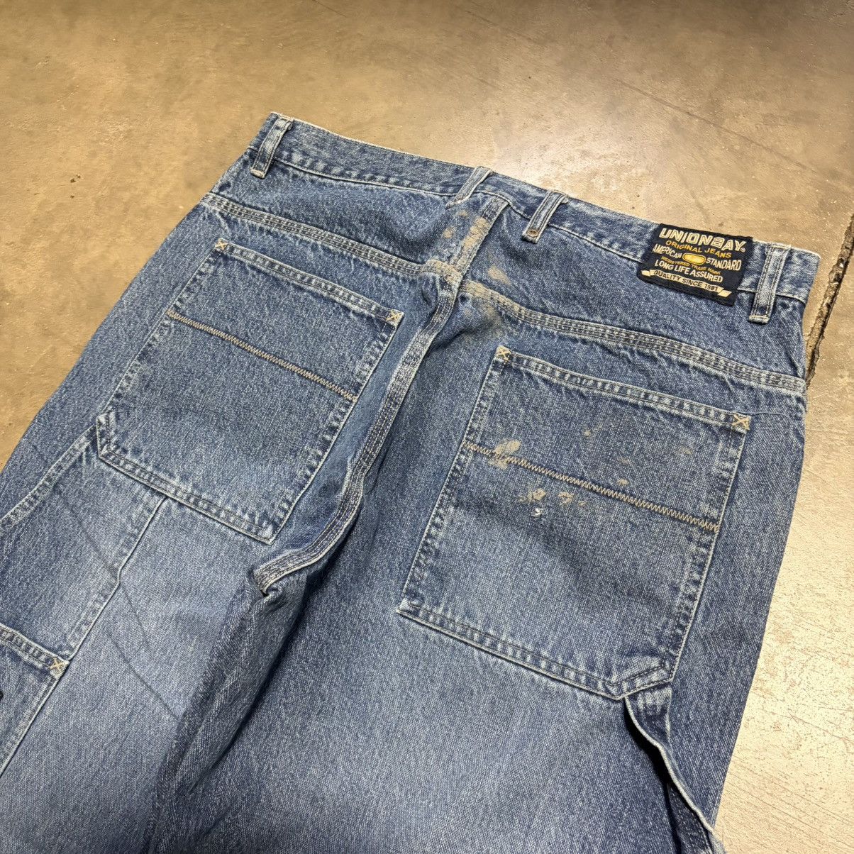 UNIONBAY Vintage Y2K Union Bay Baggy Denim Jeans Wide Leg Skater Fade Size US 36 / EU 52 - 13 Thumbnail