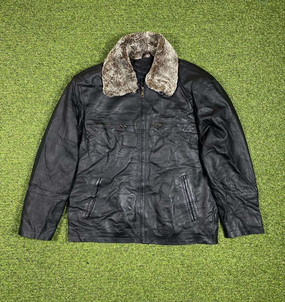Genuine Leather × Vintage Vintage 90s Leather jacket black streetwear style Size US M / EU 48-50 / 2 - 1 Thumbnail
