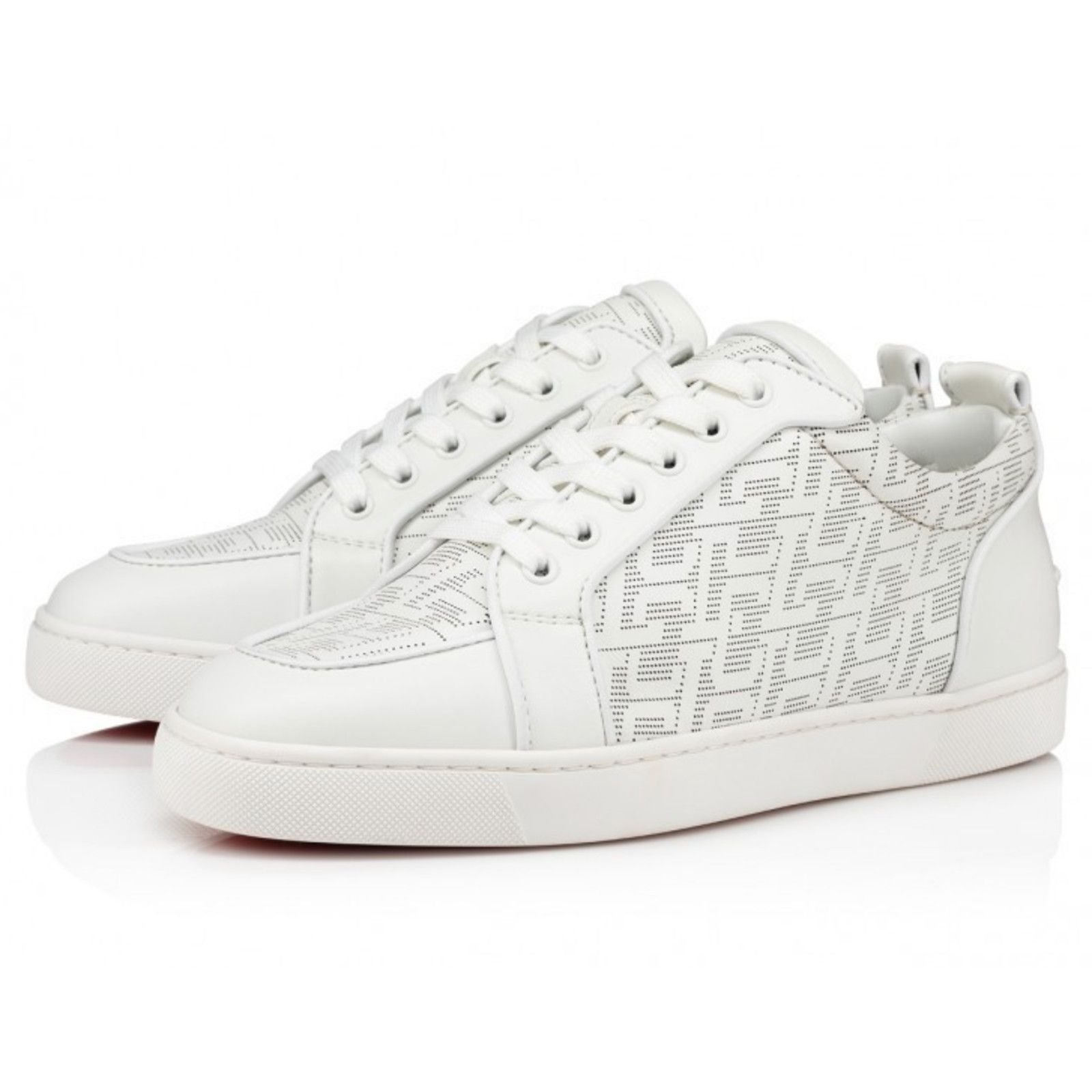Christian Louboutin Christian Louboutin Mens Rantulow Orlato Flat White Techno Size US 13 / EU 46 - 1 Thumbnail