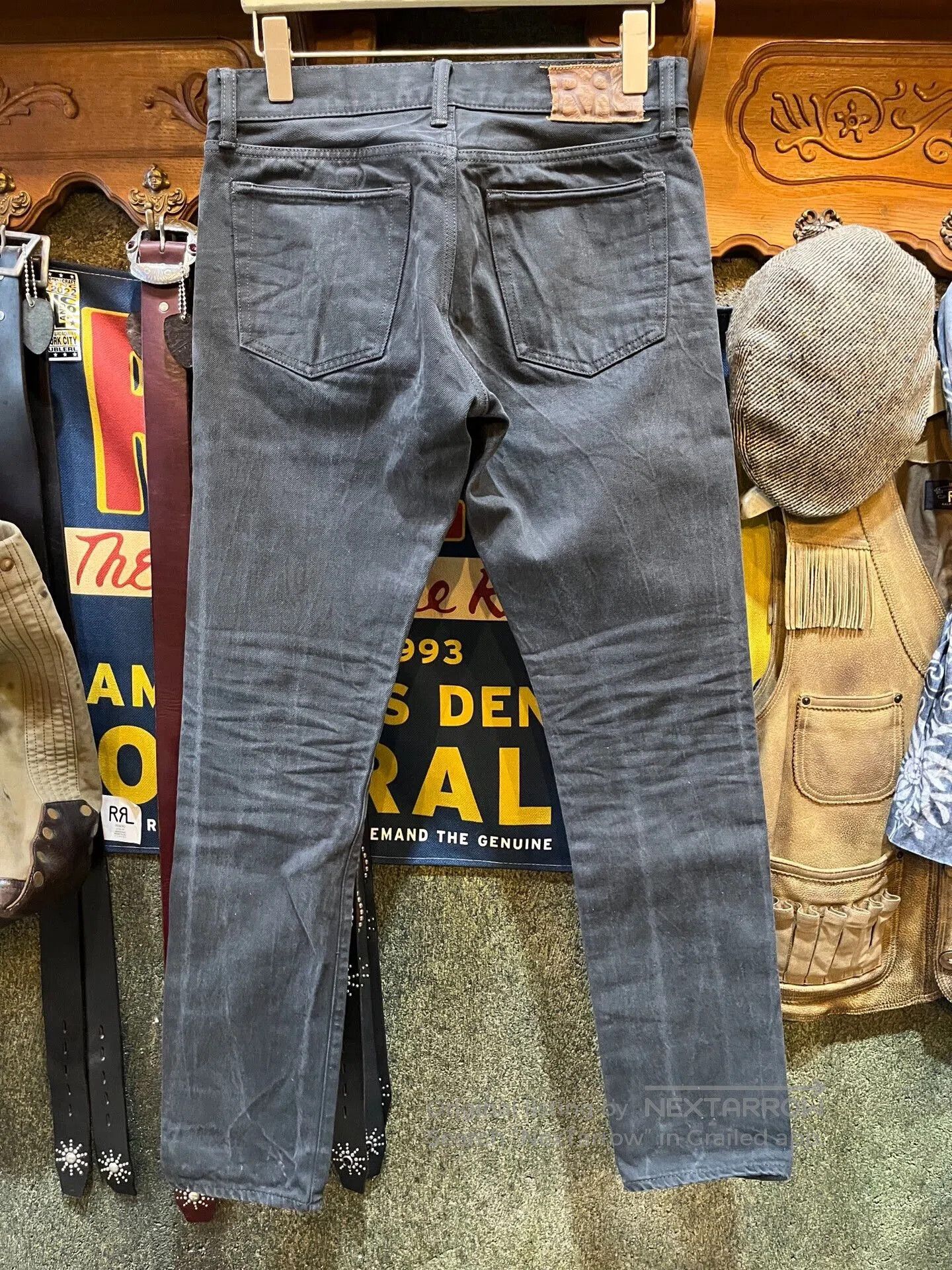 RRL Ralph Lauren gray distressed denim pants by Ralph Lauren. Size US 30 / EU 46 - 2 Thumbnail