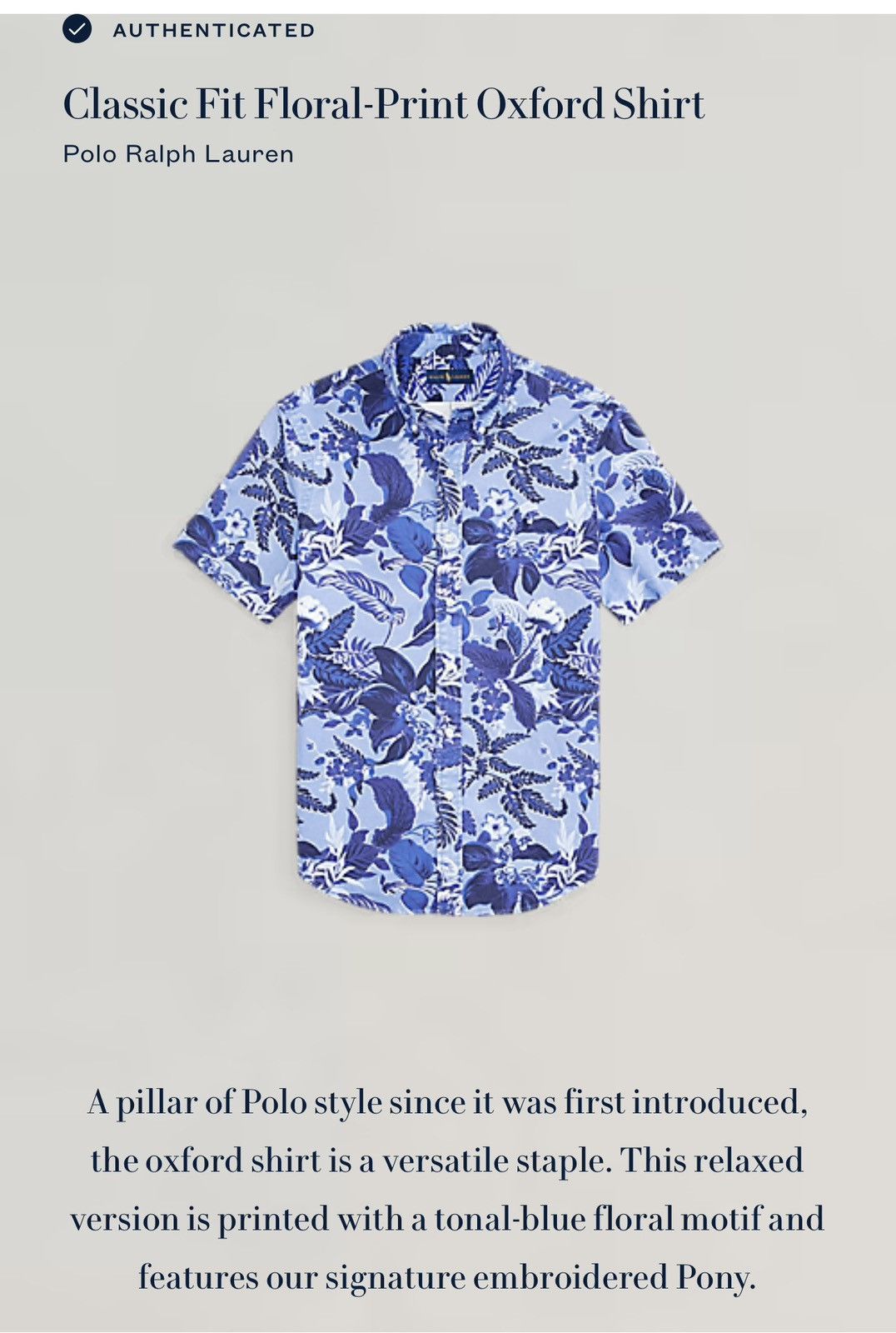 Polo Ralph Lauren Polo Ralph Lauren blue floral classic fit oxford shirt XXL Size US XXL / EU 58 / 5 - 7 Thumbnail