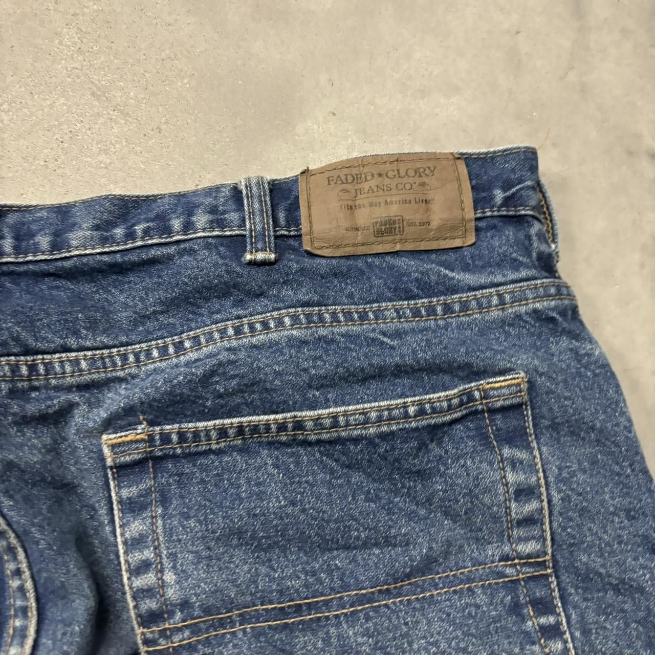 Japanese Brand × Vintage Crazy Vintage Y2K/2000s Baggy Grunge Dark Wash Skater Denim Jeans! Size US 42 / EU 58 - 8 Thumbnail