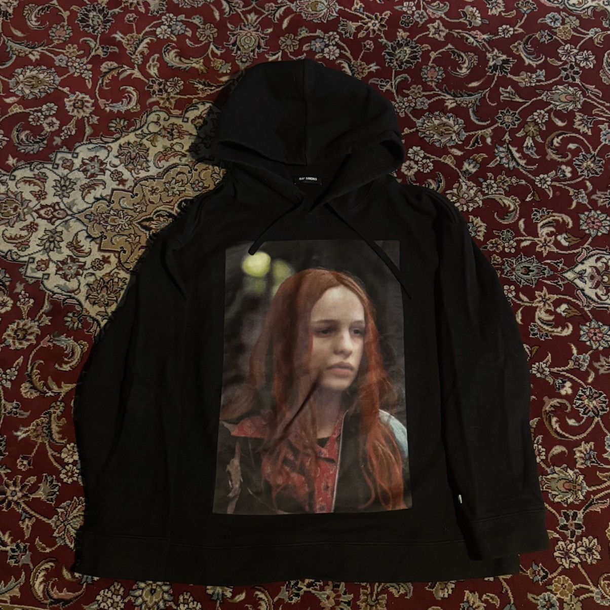 トップス RAF SIMONS Christiane F. Wet Hair Hoodie ラフシモンズ RAF SIMONS Black Christiane F. Wet Hair Zip Hoodie