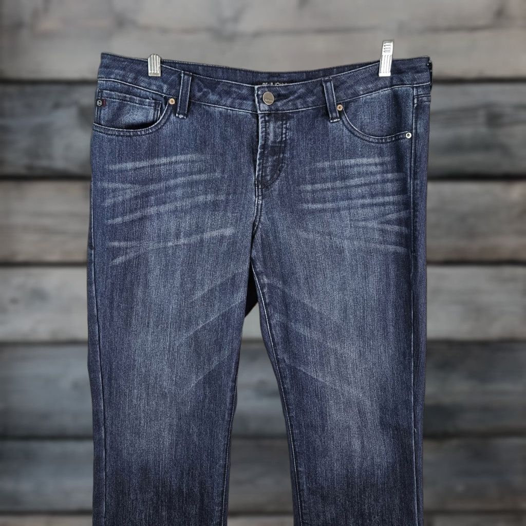 Vintage Dear John Karlie Cropped Jeans Sz 30 Blue Mid Rise Raw Hem Womens Size 30" / US 8 / IT 44 - 1 Thumbnail