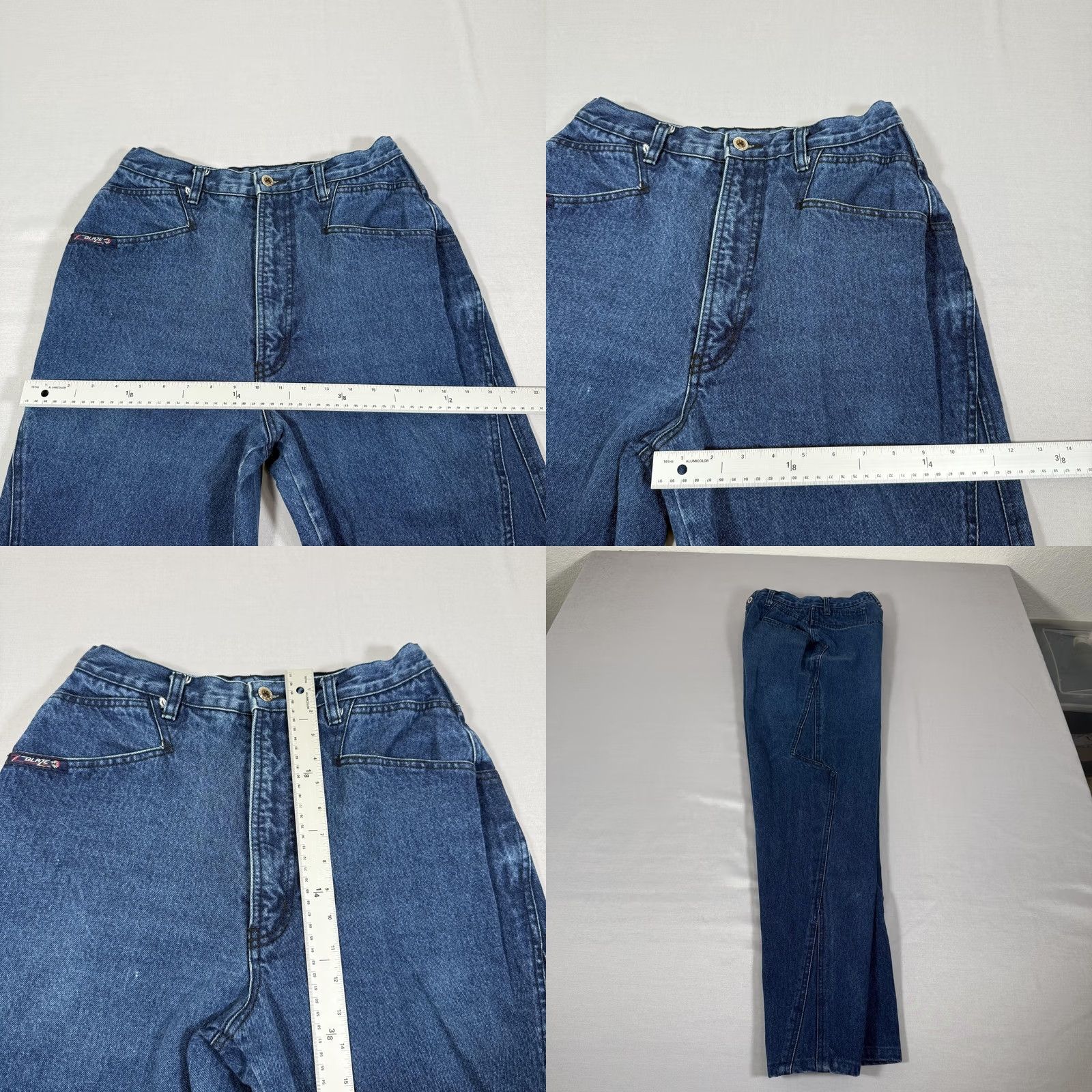 Denime VINTAGE Blaze Jeans Womens Jeans 90s Blue High Rise Slim Fit Denim Pants Western 90s Girls Womens Size 34" / US 12 / IT 48 - 8 Thumbnail