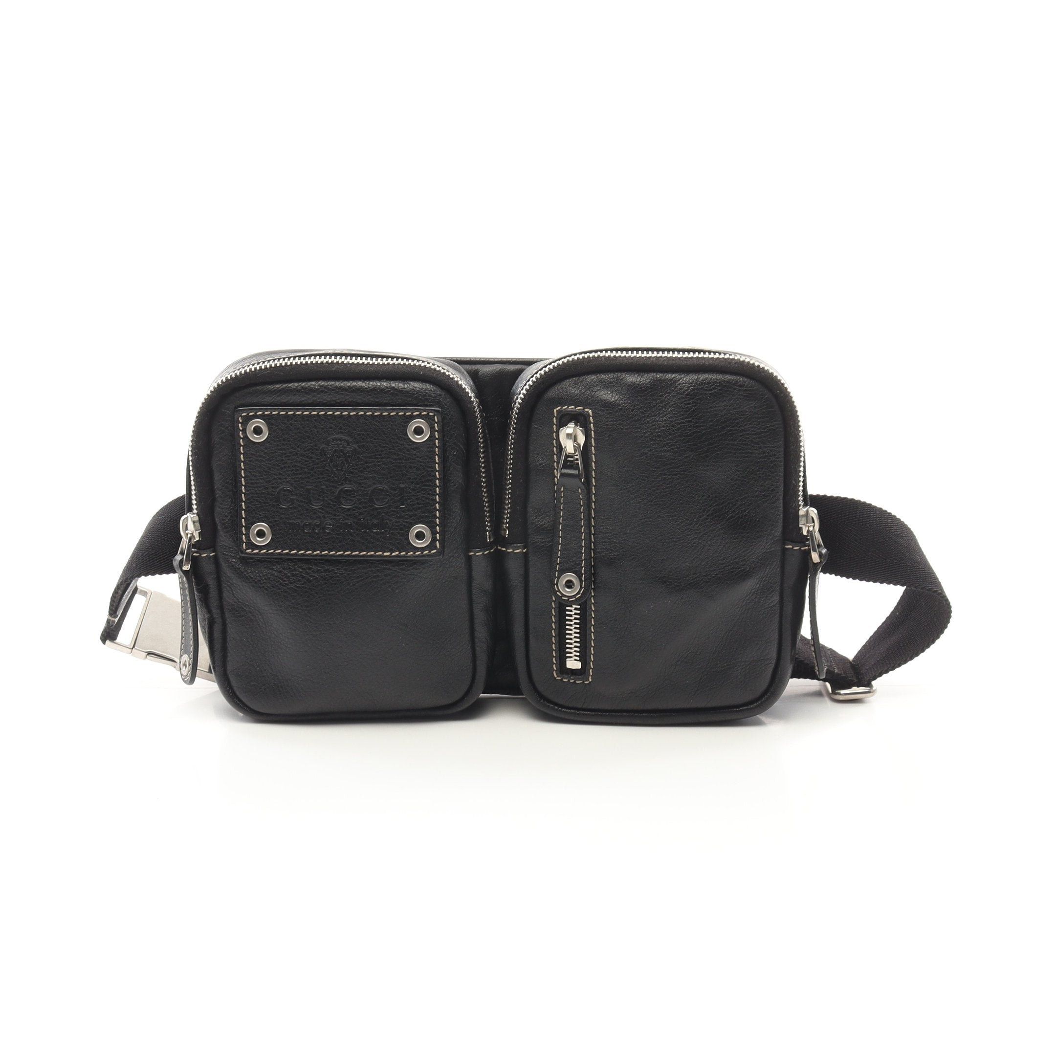 Gucci Gucci Body Bag Waist Leather Black Size ONE SIZE - 1 Thumbnail