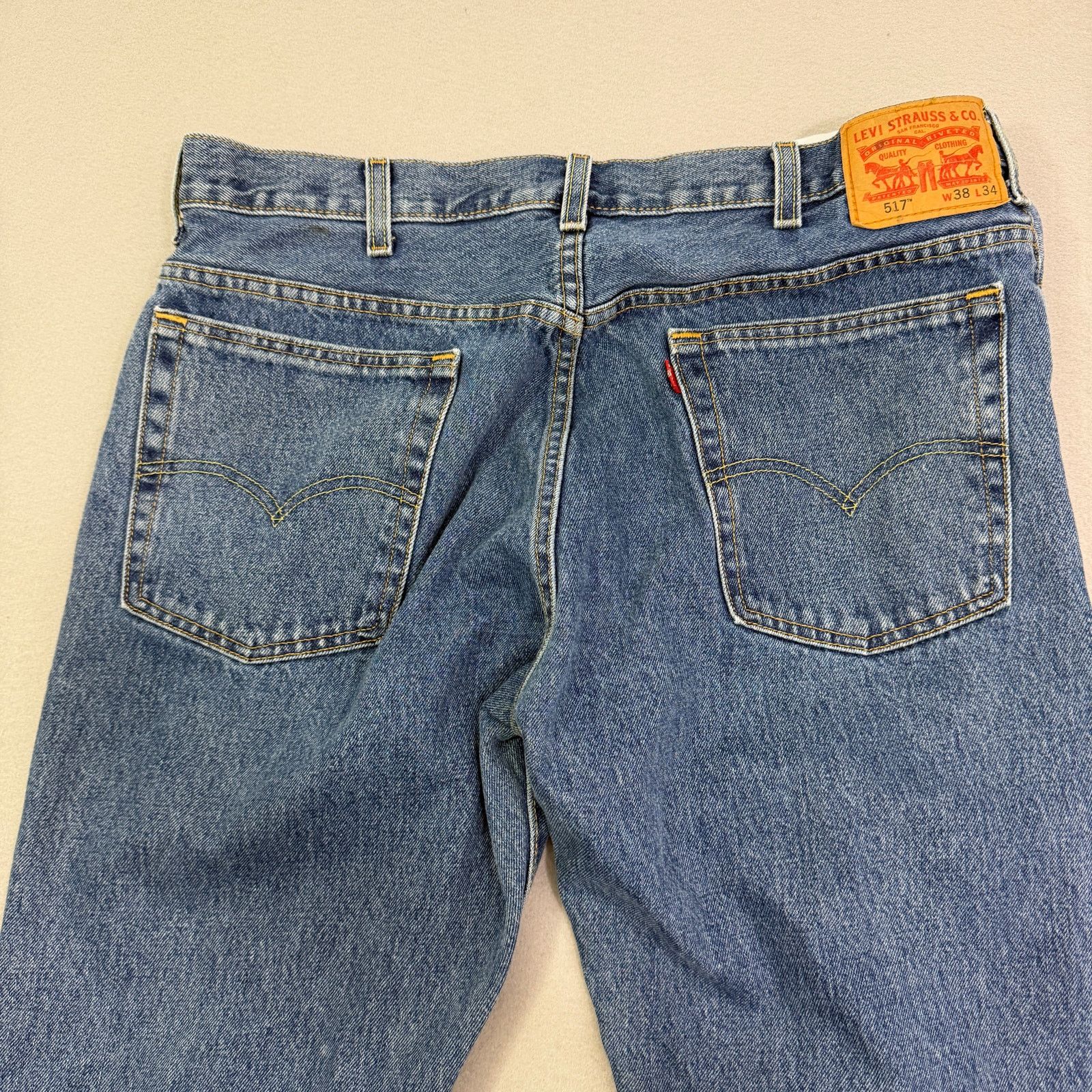 Levi's Levis 517 Boot Cut Jeans Men's 38x34 Blue Denim Western Size US 38 / EU 54 - 7 Thumbnail