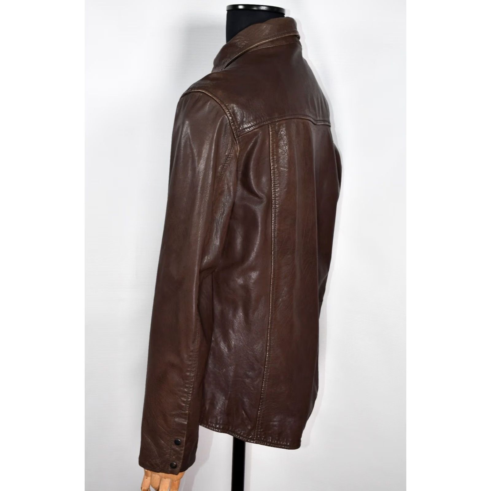 Nudie Jeans Nudie Jeans Leather Jacket Brown L Mens Regular Size XS? Size US 33 - 6 Thumbnail