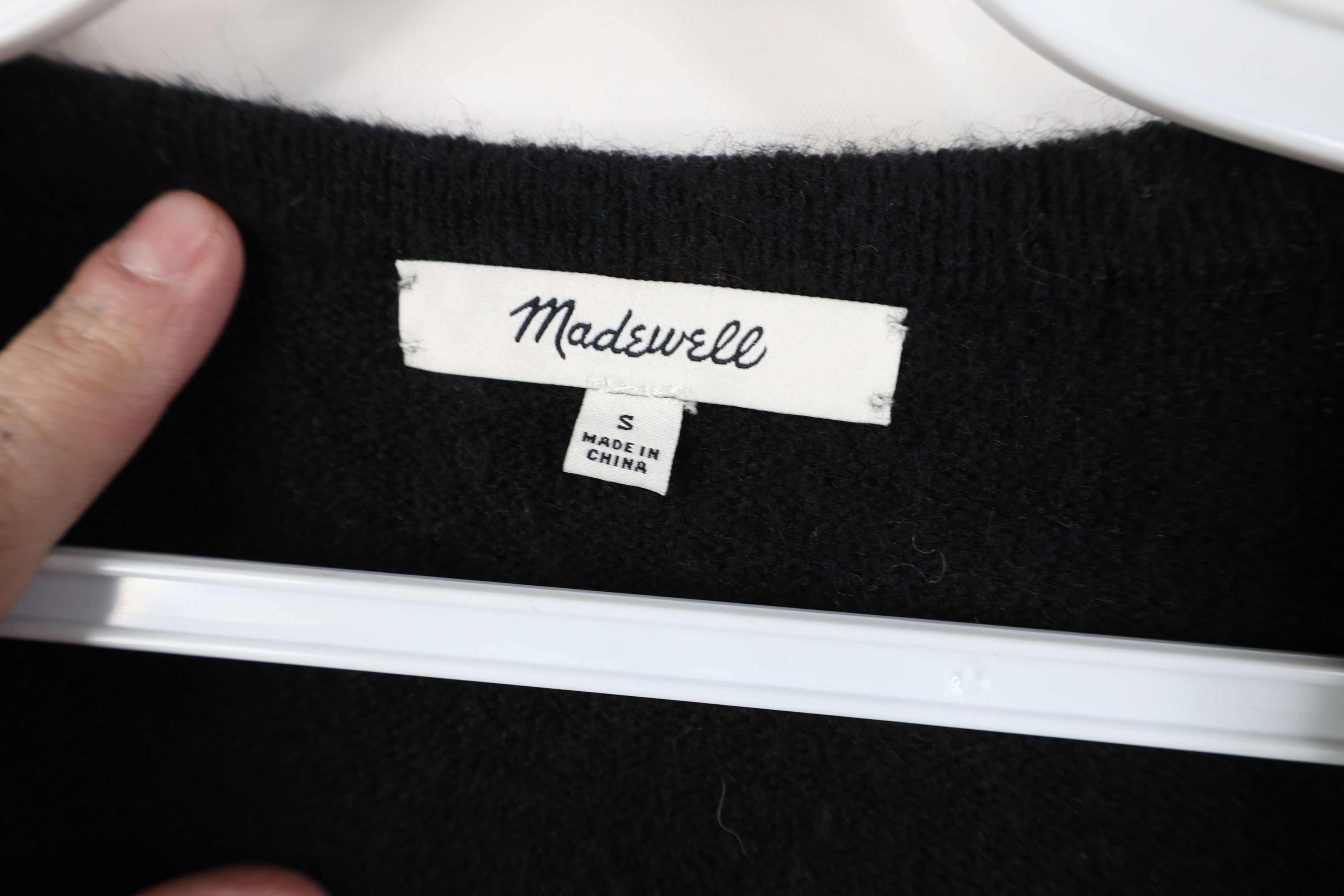 Madewell Madewell Blend Knit Kent Open Front Cardigan Sweater Black Size S / US 4 / IT 40 - 9 Thumbnail