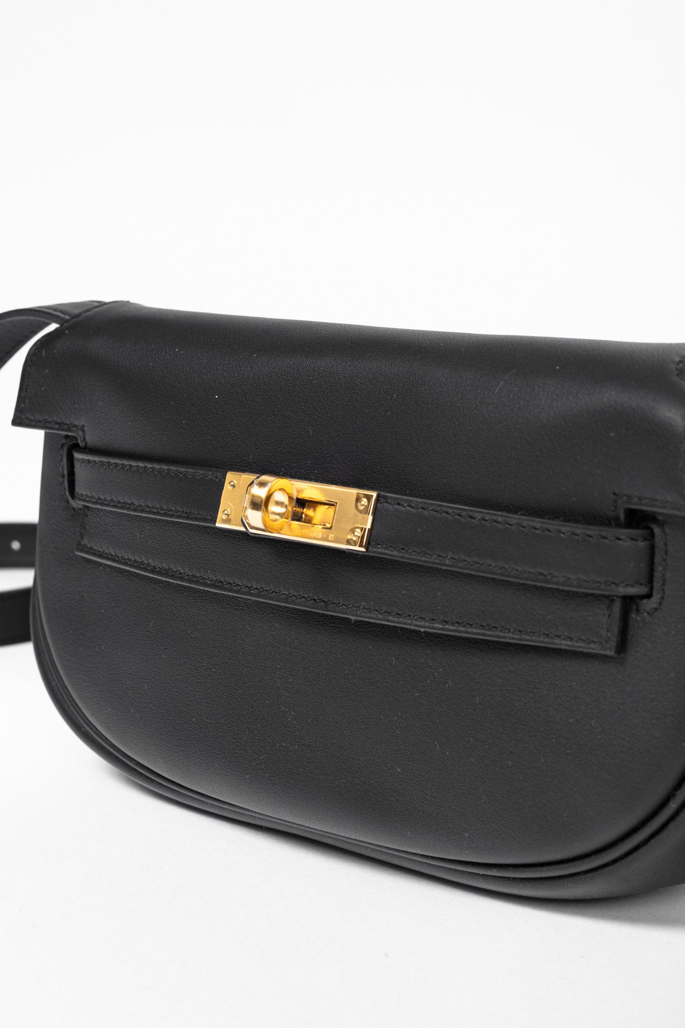Hermes Hermes Kelly Moove Black Swift Leather GHW Shoulder Bag Size ONE SIZE - 6 Thumbnail