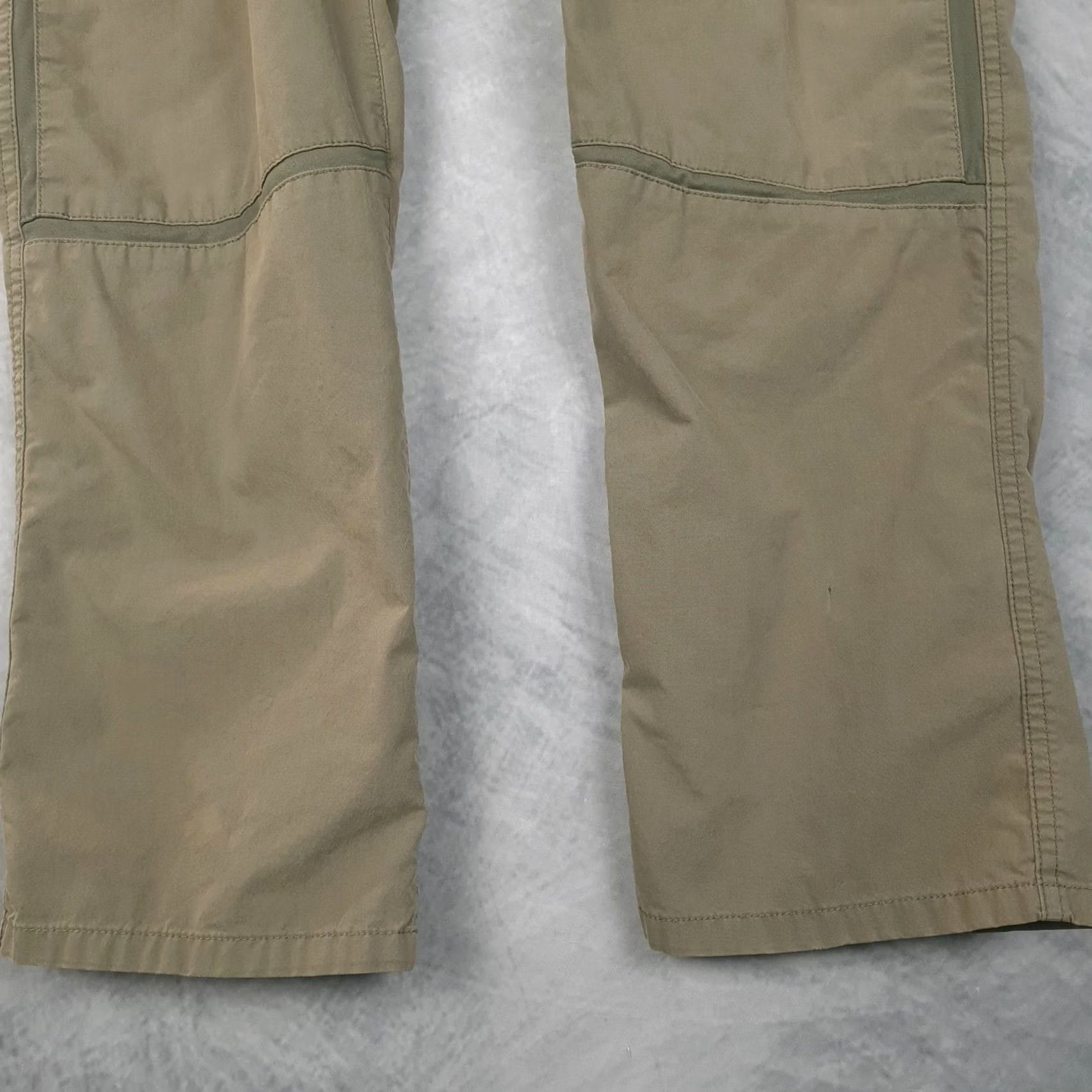 Vintage Kuhl Free Radikl Pants Mens 36 Green Canvas Stretch Hiking Outdoor Nylon Regular Front Zip Pocket Style Khakis 5-Pocket Mens Size US 36 / EU 52 - 7 Thumbnail