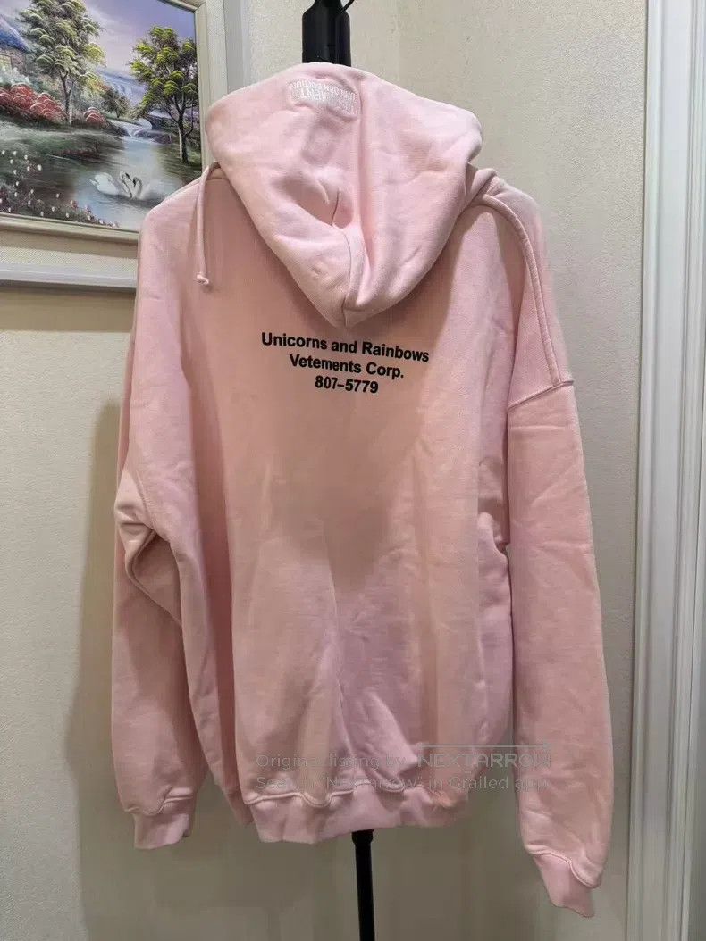 Vetements VETEMENTS Pink Unicorn Hoodie Sweatshirt Size US S / EU 44-46 / 1 - 2 Thumbnail