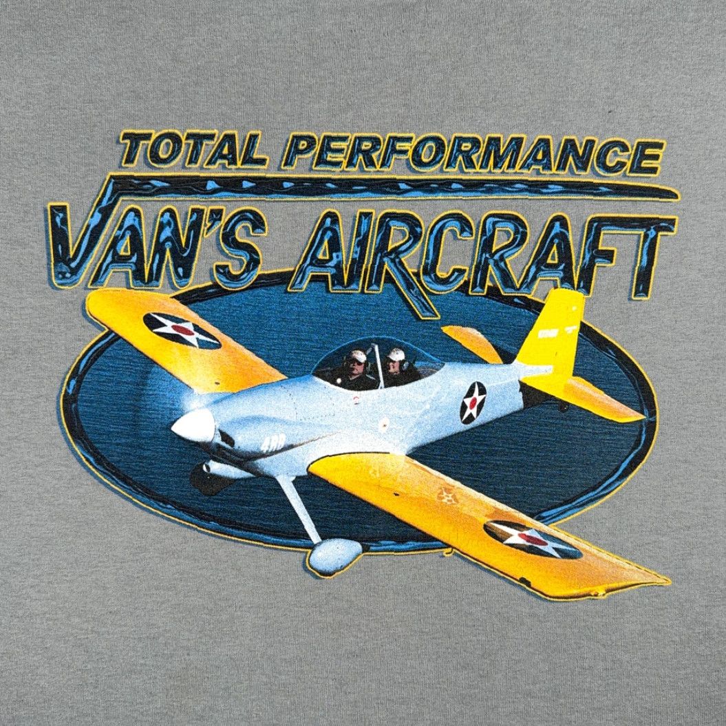Anvil VINTAGE Vans Aircraft Shirt XL Mens Gray Airplane Aviation Pilot Y2K Size US XL / EU 56 / 4 - 2 Thumbnail