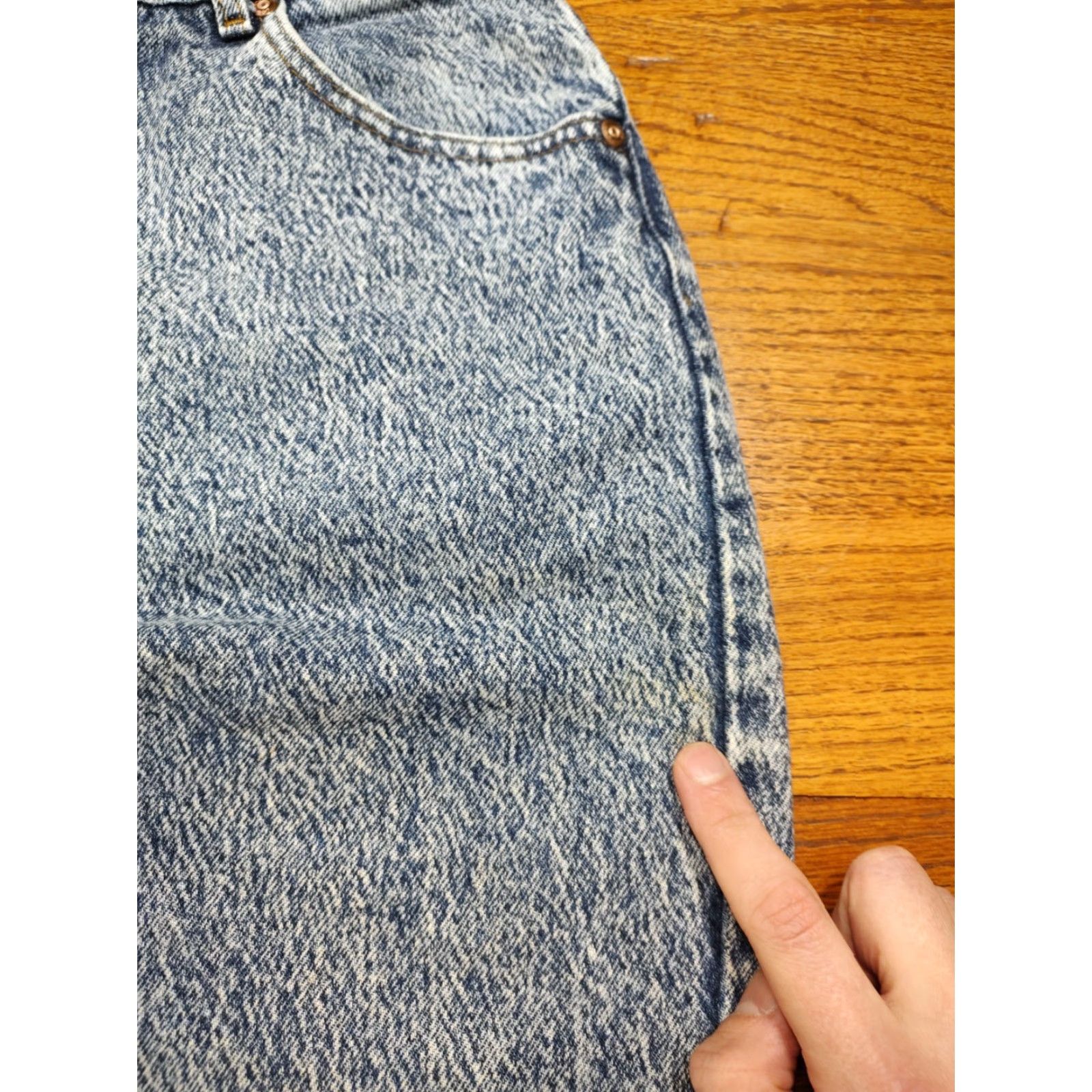 Lee VINTAGE Lee Acid Wash Mom Jeans Womens 26 X 27 Inseam High Waist Made in USA Size 26" / US 2 / IT 38 - 4 Thumbnail