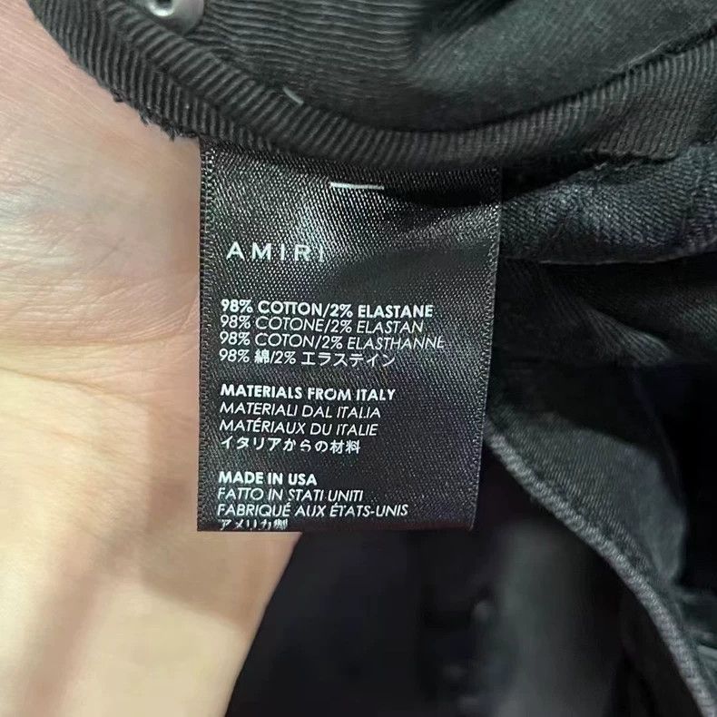 Amiri Amiri Washed Grey Destroyed Jeans Size US 33 - 6 Thumbnail