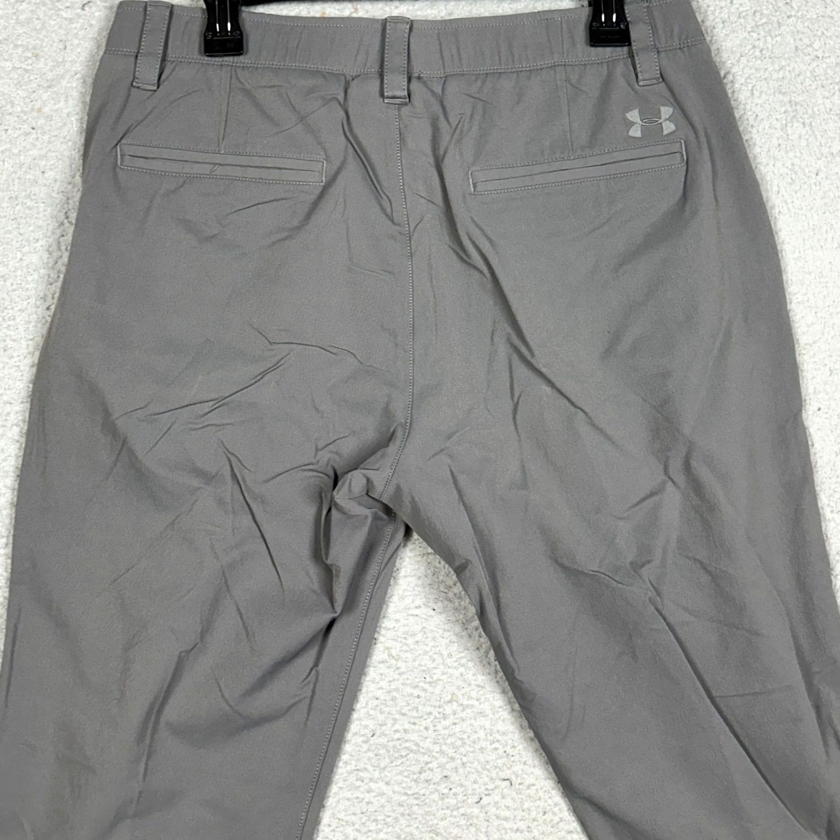 Under Armour Under Armour Pants Mens 34X32 Grey Golf Loose Fit Chinos Performance Flat Front Size US 34 / EU 50 - 3 Thumbnail