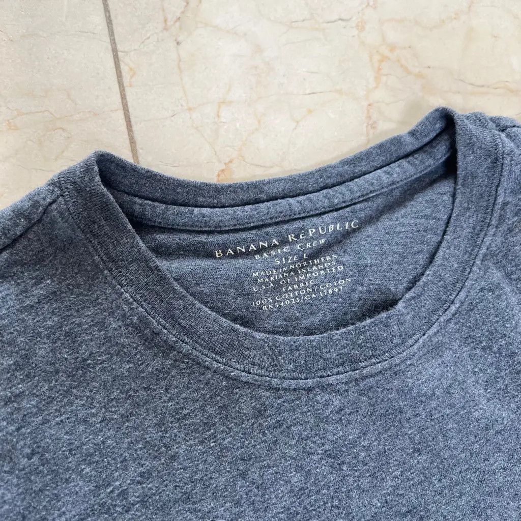 Banana Republic Banana Republic Basic Crewneck T-Shirt | Navy Blue | Size L Size US L / EU 52-54 / 3 - 4 Thumbnail