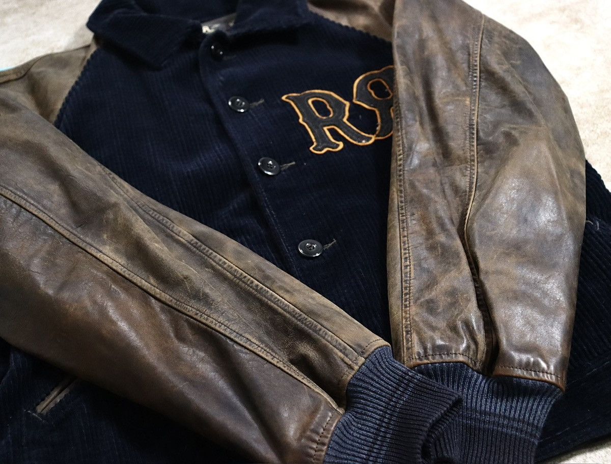Ralph Lauren Ralph Lauren RRL Appliquéd Corduroy Leather-Sleeve Jacket Size US M / EU 48-50 / 2 - 4 Thumbnail