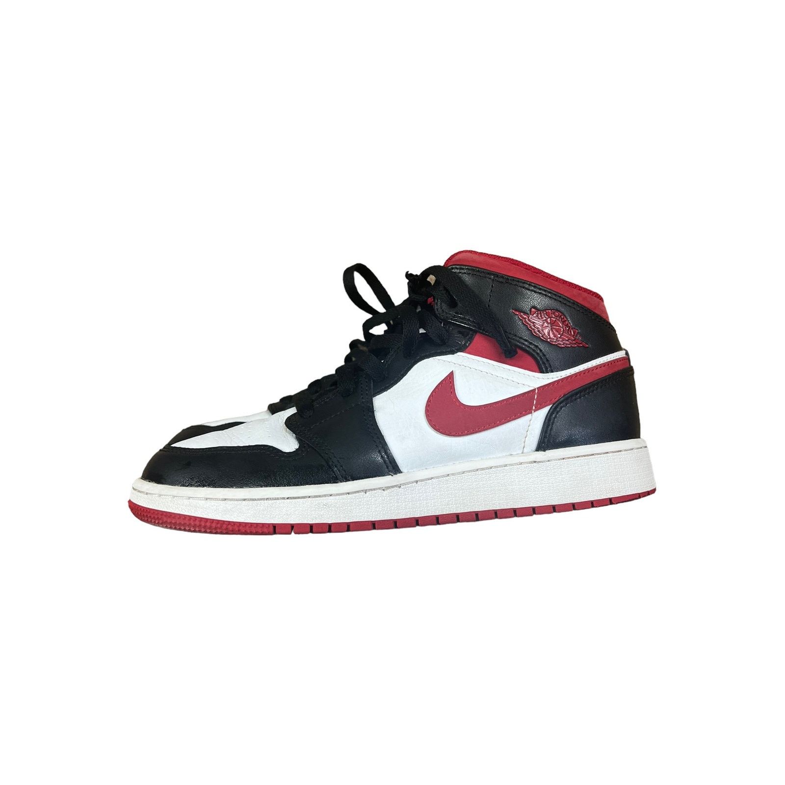 Jordan Brand Nike | Air Jordan 1 Retro Mid GS Black Gym Red | 5.5 Youth Size US 7 / IT 37 - 9 Thumbnail