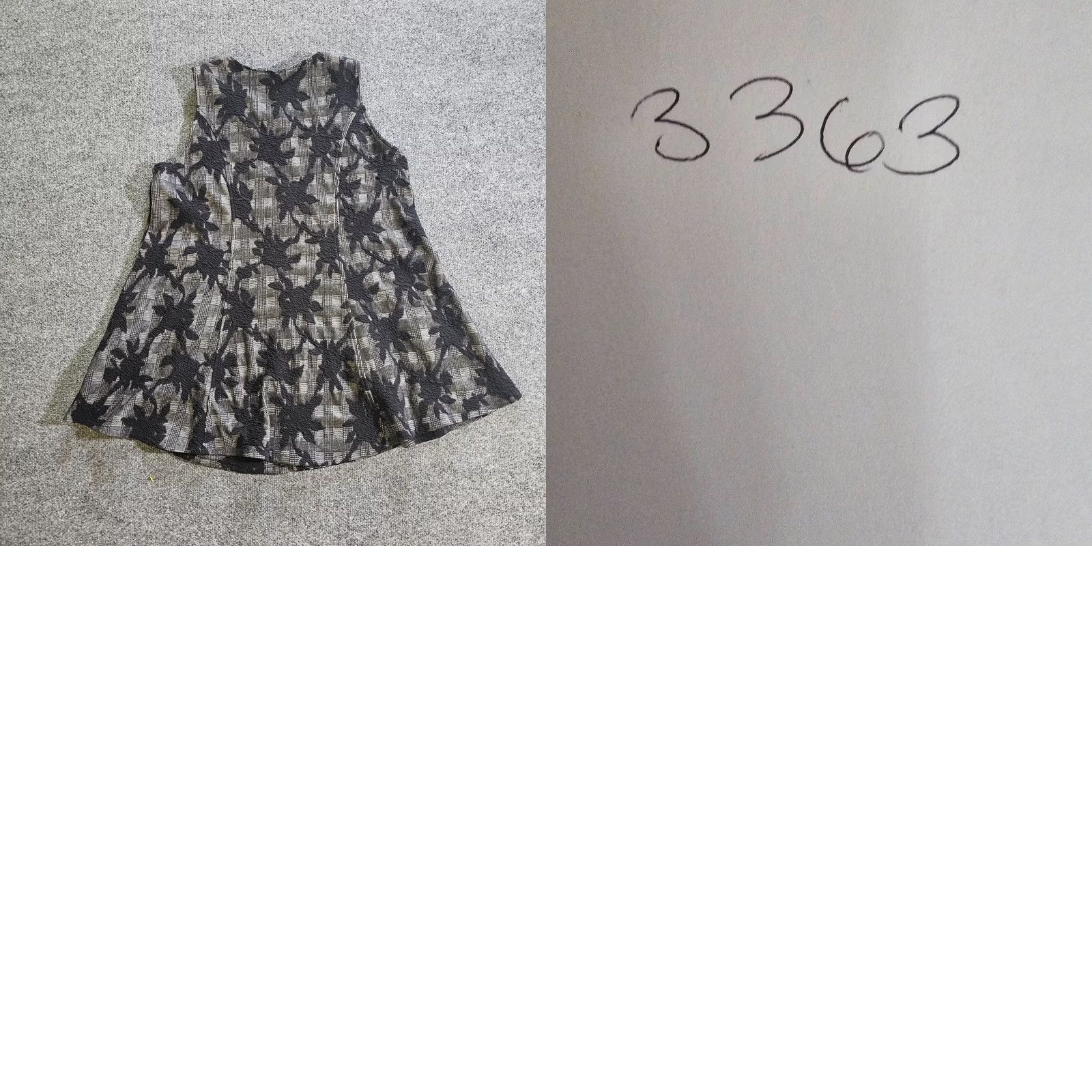 Vintage Comfy USA Tunic Blouse Sleeveless Zipper Front Black Tweed Medium Casual Women’s Shirt Size M / US 6-8 / IT 42-44 - 8 Thumbnail