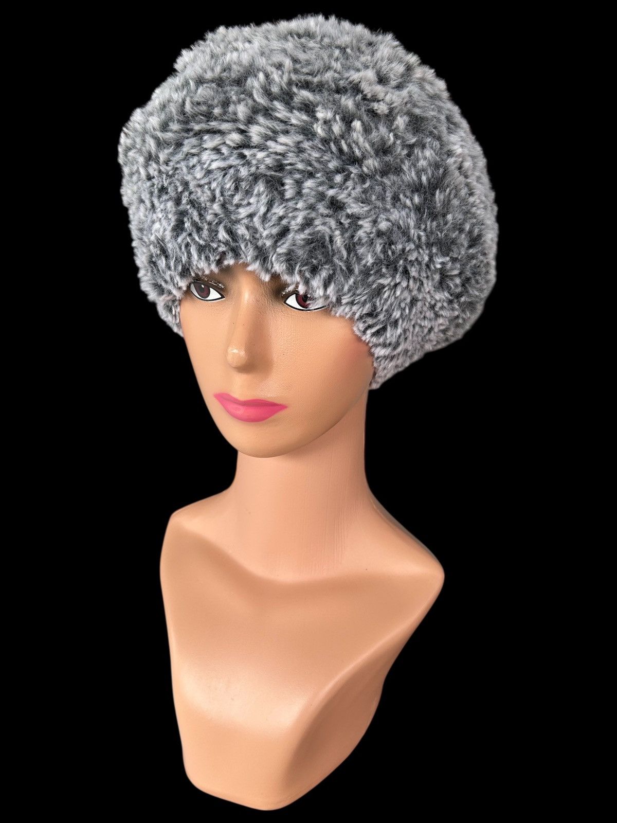 Mohakw Japanese Punk Style Fur Beanie Hats