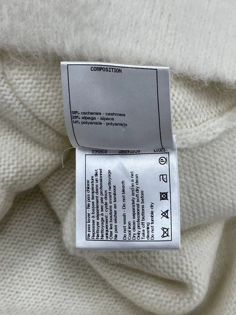 Chanel Chanel Snowflake Diamond Button Cashmere Cardigan. Size US XL / EU 56 / 4 - 7 Thumbnail