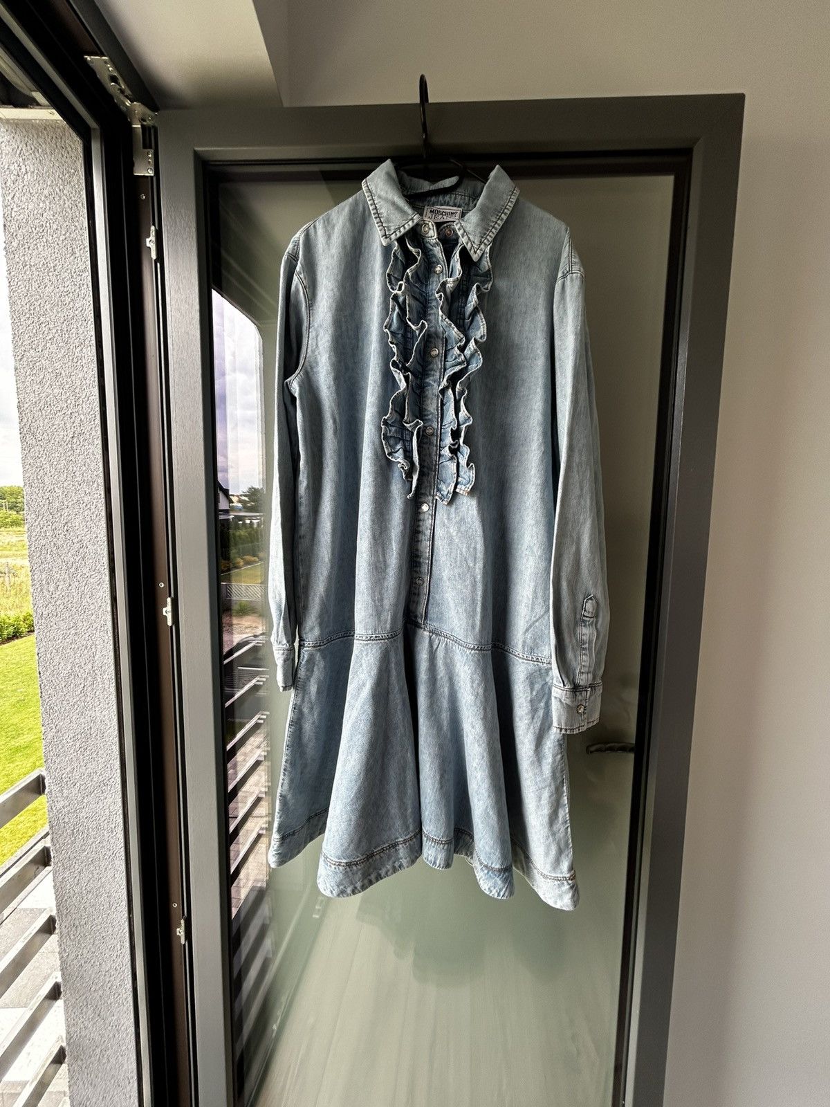 Moschino M05CH1N0 jeans chambray Dress designer luxury premium Size L / US 10 / IT 46 - 1 Thumbnail