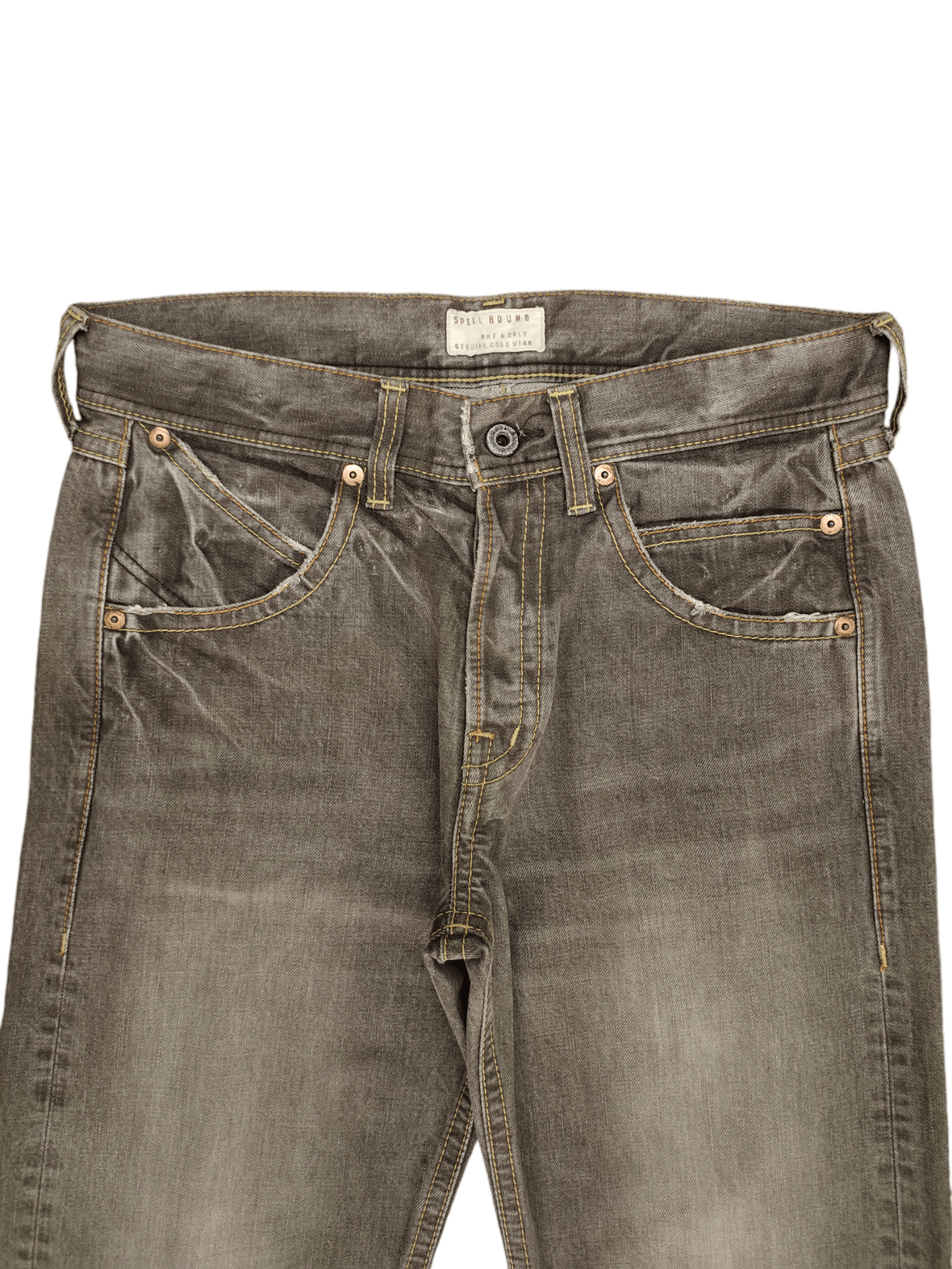 Spellbound Vintage 90s Spellbound Clawmark Distress Faded Denim Jeans Size US 34 / EU 50 - 2 Thumbnail