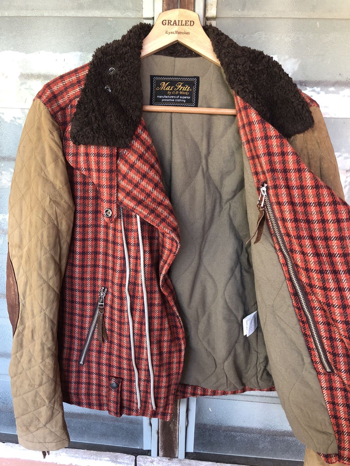 Japanese Brand Vintage Max Fritz Wool + Leather Double Collar Jacket Size US M / EU 48-50 / 2 - 13 Thumbnail
