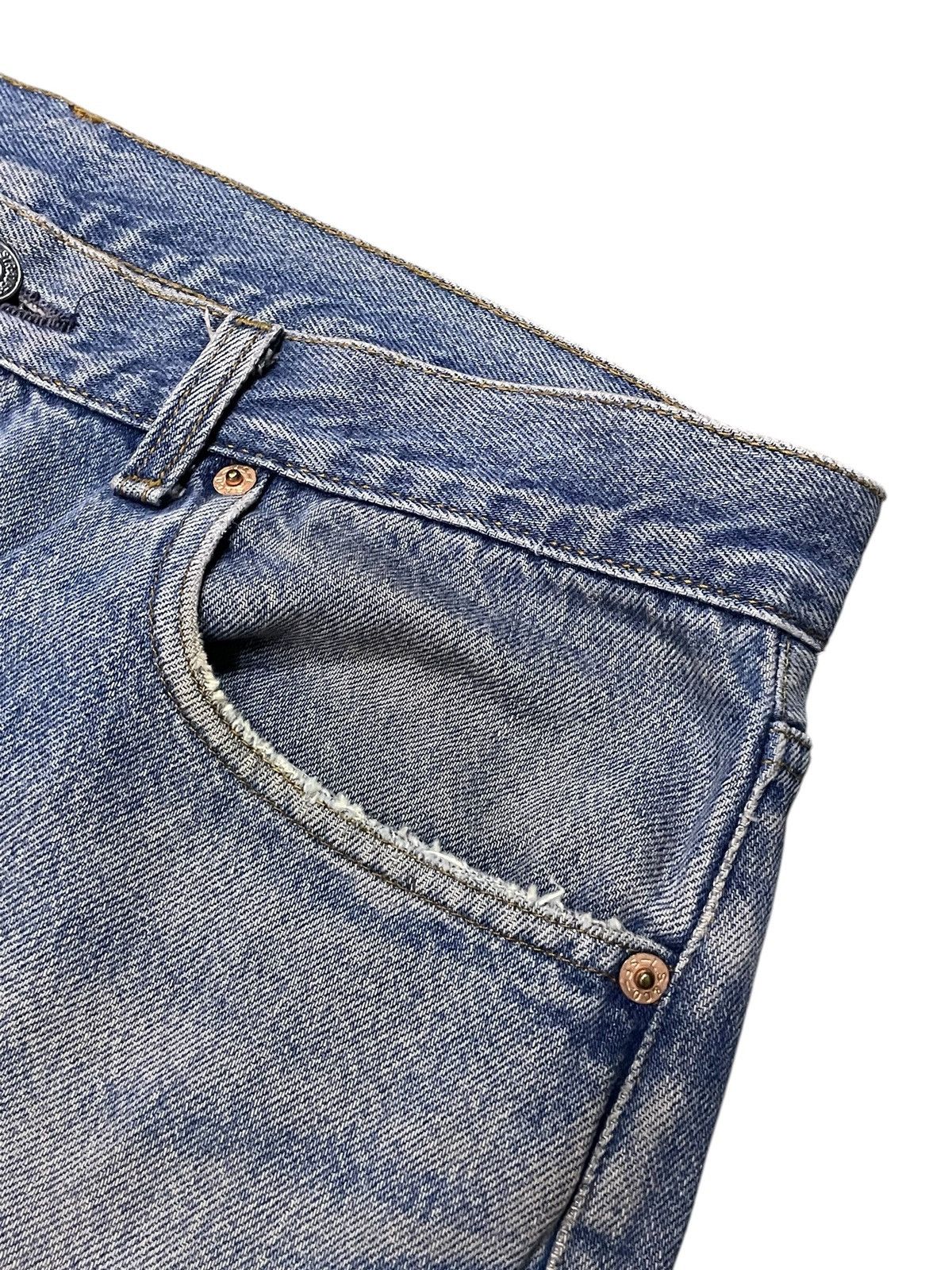 LVC × Levi's × Vintage Vintage Levis 501 Muddy Wash Distressed Jeans Size US 34 / EU 50 - 10 Thumbnail
