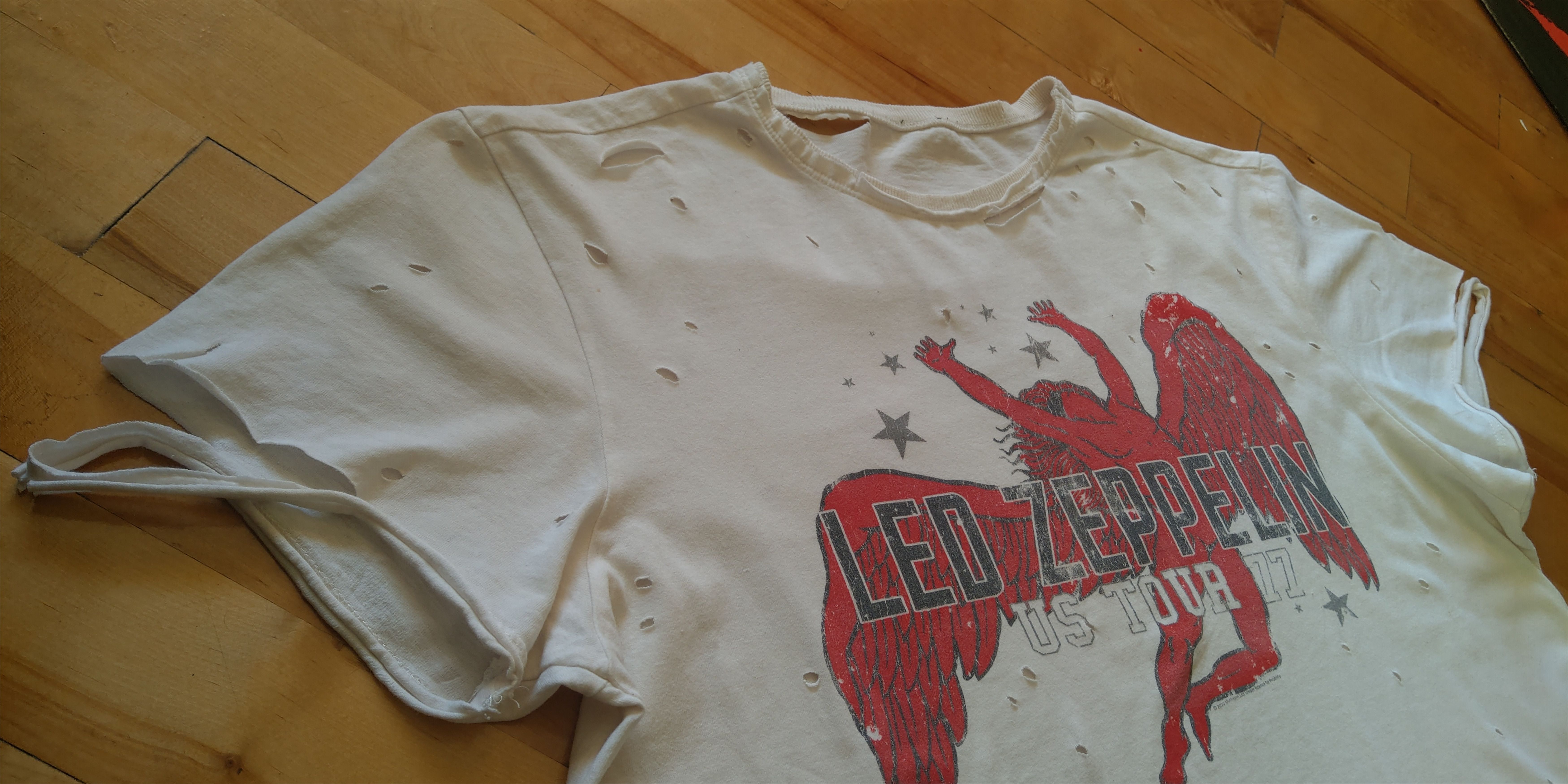 Band Tees Led Zeppelin Custom Distressed T-shirt Size US L / EU 52-54 / 3 - 6 Thumbnail