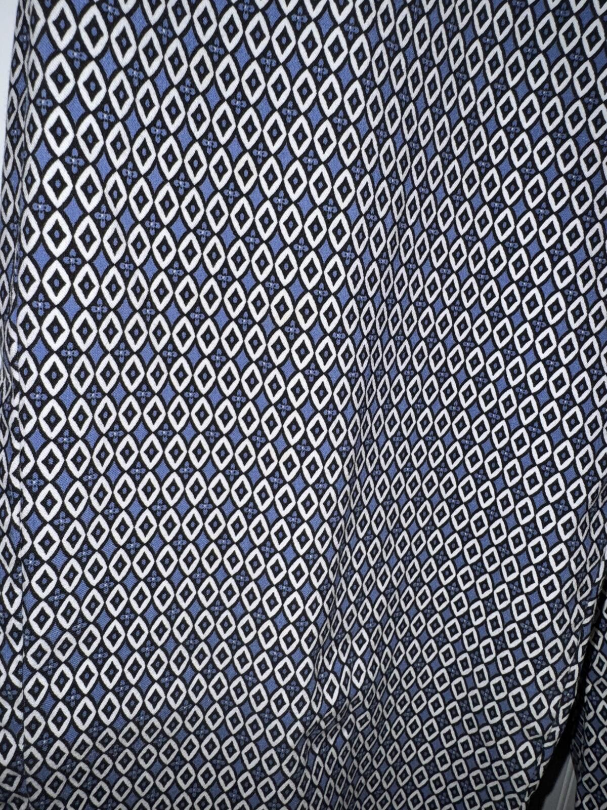 Other Zac & Rachel Women's 12 Blue Geometric Diamond Stretch Pants Size 34" / US 12 / IT 48 - 2 Thumbnail