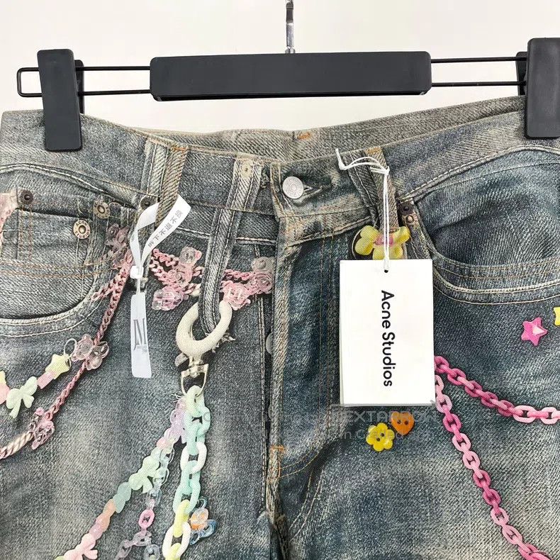 Acne Studios Acne Studios Candy Chain 3D Printed Loose Wide-Leg Denim P Size US 32 / EU 48 - 2 Thumbnail