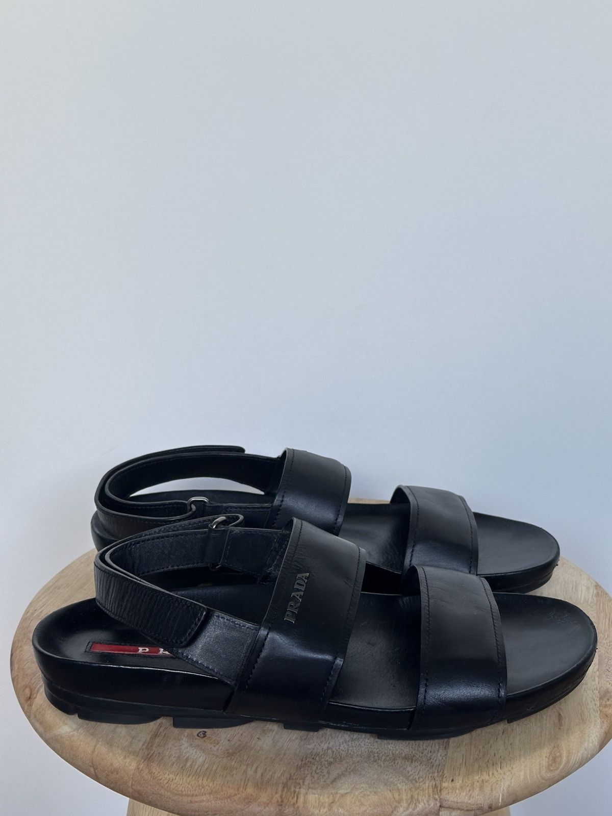 Prada Prada Leather sandals metal logo Size US 6 / IT 36 - 3 Thumbnail