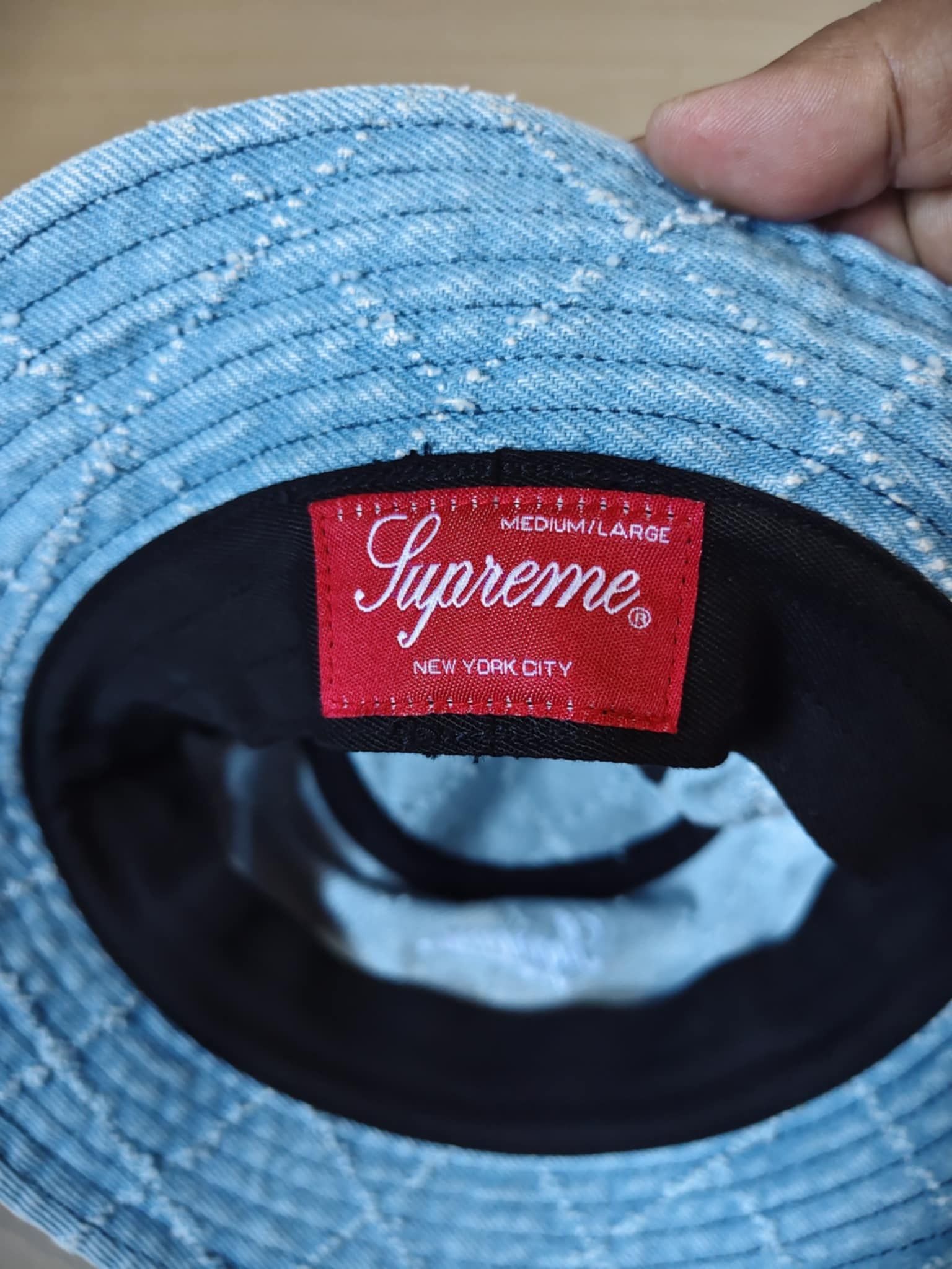 Supreme FW23 Supreme Punched Denim Crusher Blue Size ONE SIZE - 4 Thumbnail