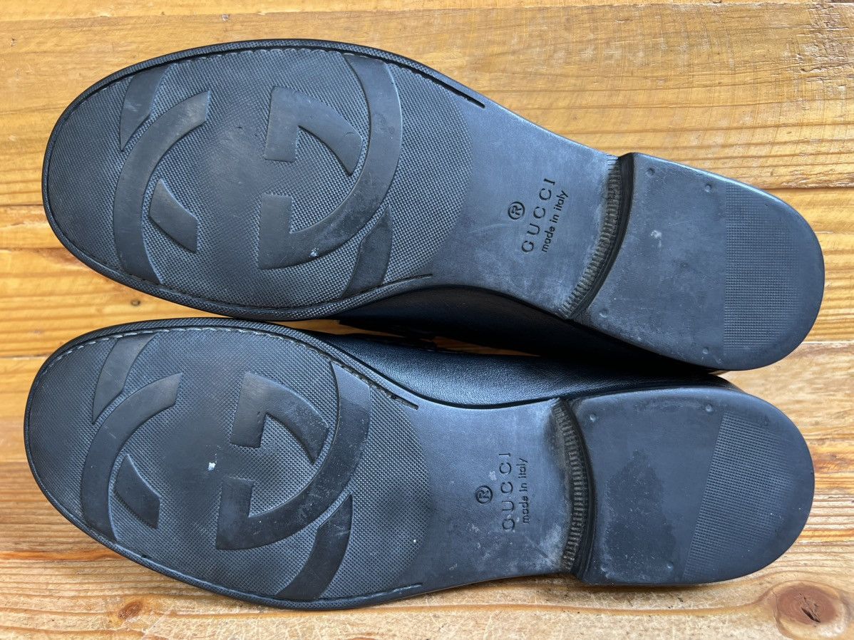 Gucci Gucci Leather Soft Leather Moccasin Loafers Green & Red Web Size US 7.5 / EU 40-41 - 17 Thumbnail