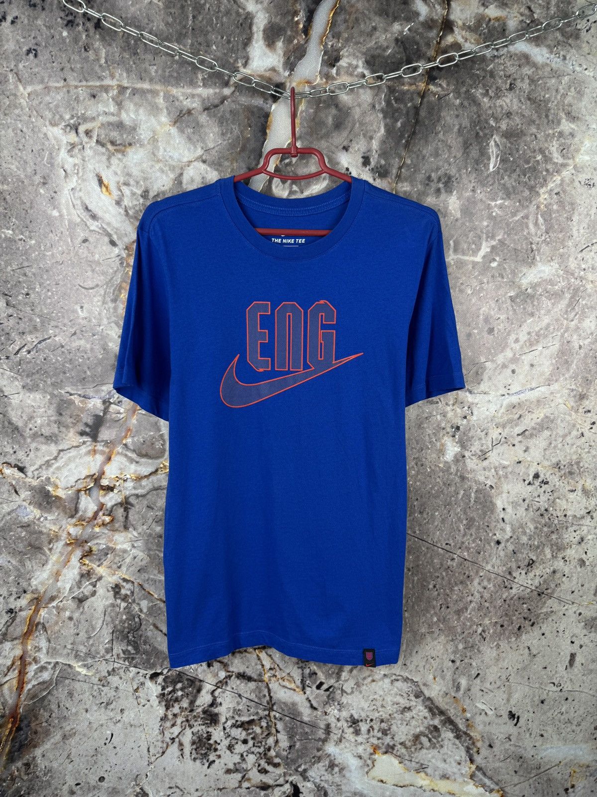 Nike Men’s Nike ENG T-Shirt Blue Streetwear Size Small Size US S / EU 44-46 / 1 - 1 Thumbnail