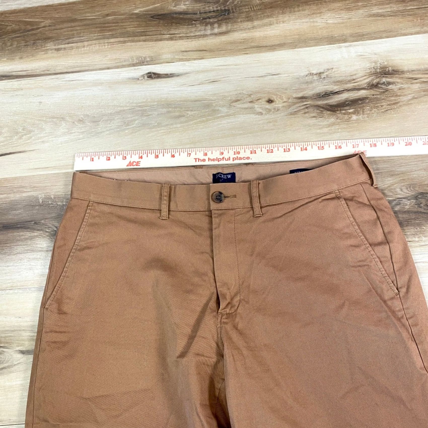 J.Crew J.Crew Chino Pants Mens 33x32 Flex Straight Fit Brown Casual Workwear Chino Regular 33 Mens Brown Straight Fit Size US 33 - 6 Thumbnail