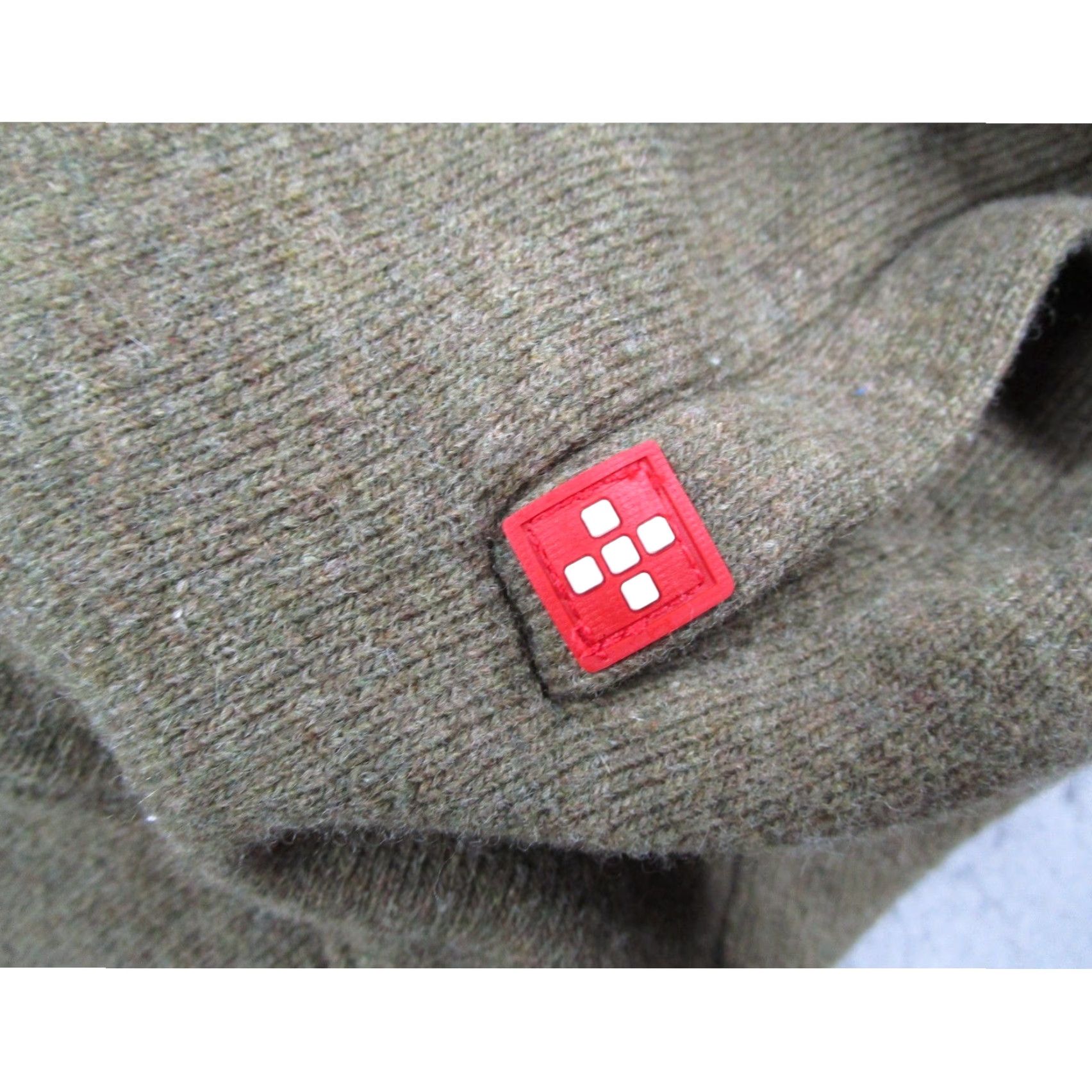 Olive Helvetica Swiss Full Zip Jacket Olive Green Knit Mock Neck Mens XL Size US XL / EU 56 / 4 - 6 Thumbnail